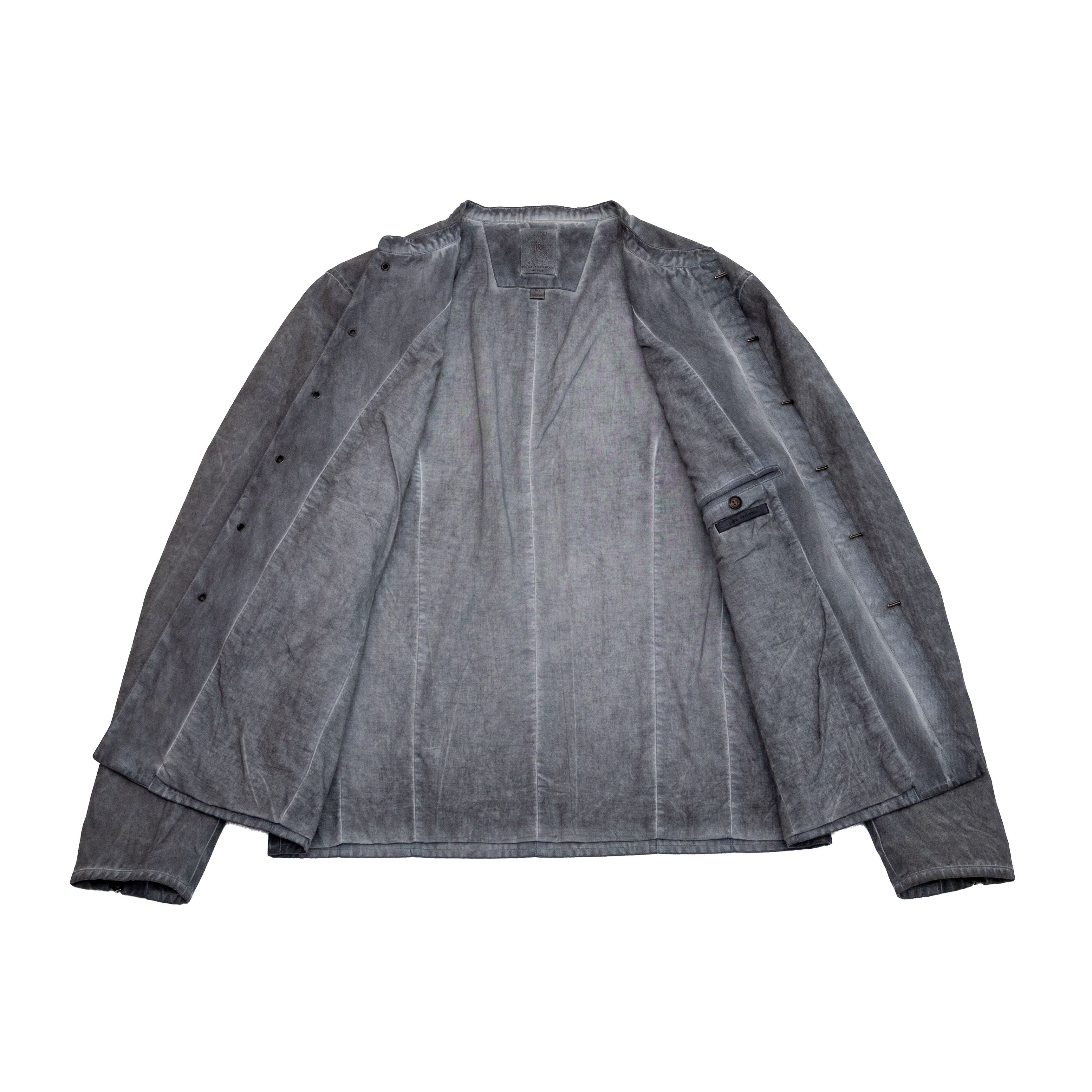 John Varvatos ohn Varvatos Cold Water Dye Hook & Bar Jacket Tailored Sz 40 Size 40S - 2 Thumbnail