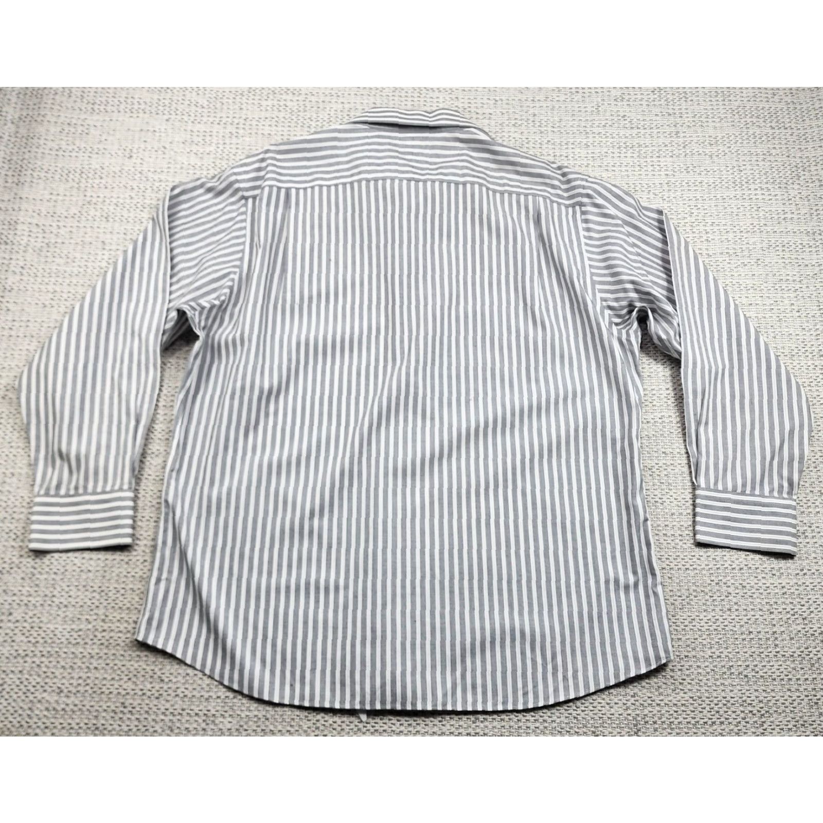 Murano Murano Shirt Mens 17.5 34 Slim Dress Non Iron Striped Button Up Size 48R - 7 Thumbnail