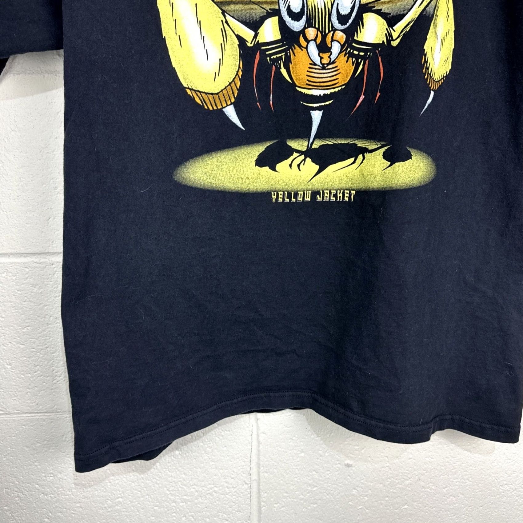 Tultex VINTAGE Yellow Jacket Hornet Bug Off T-Shirt Adult XL 90s Tultex Short Sleeve Black Mens Size US XL / EU 56 / 4 - 7 Thumbnail