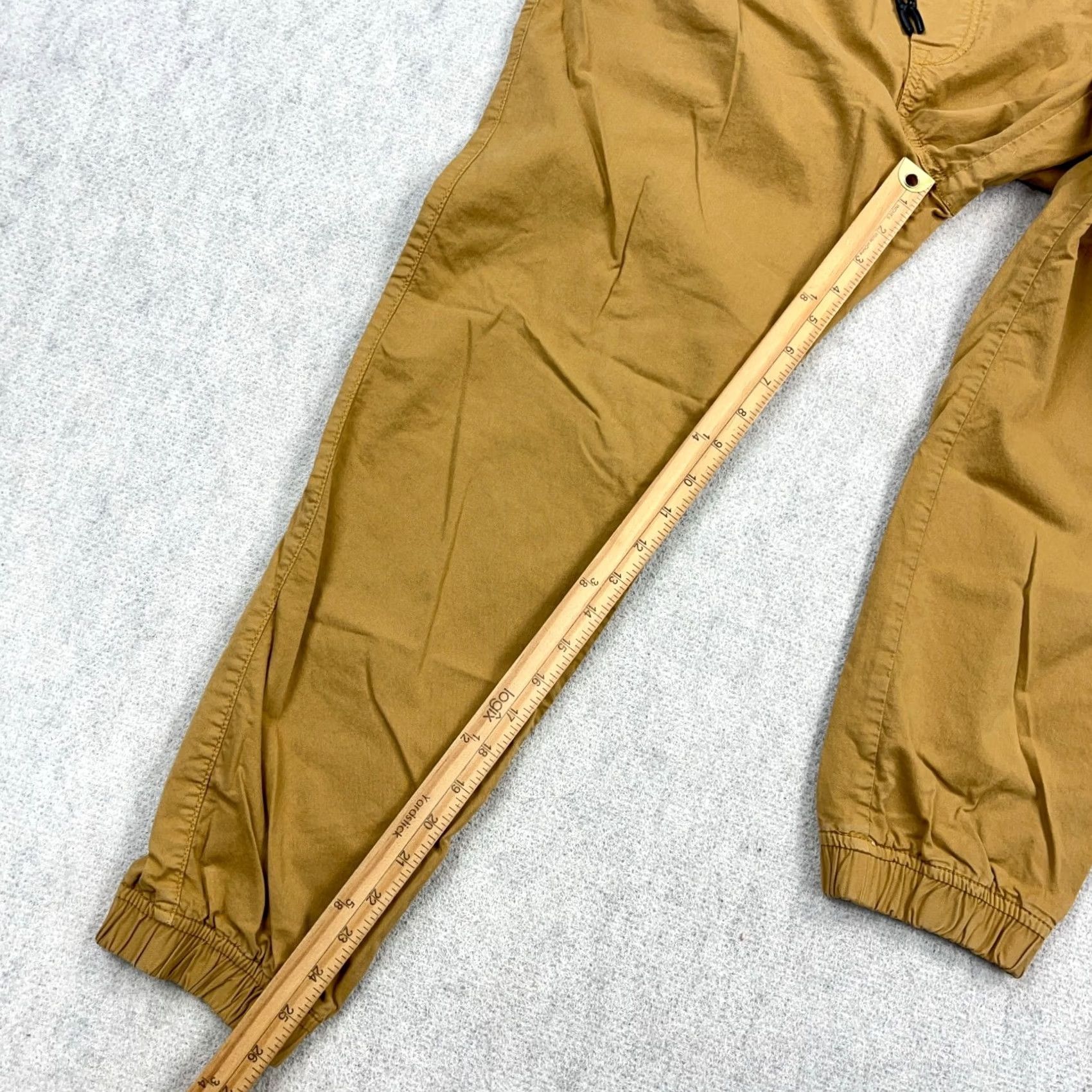 American Eagle Outfitters American Eagle Pants Joggers Men Medium Tan Brown Khaki Drawstring Tapered 33x26 Size US 31 - 7 Thumbnail