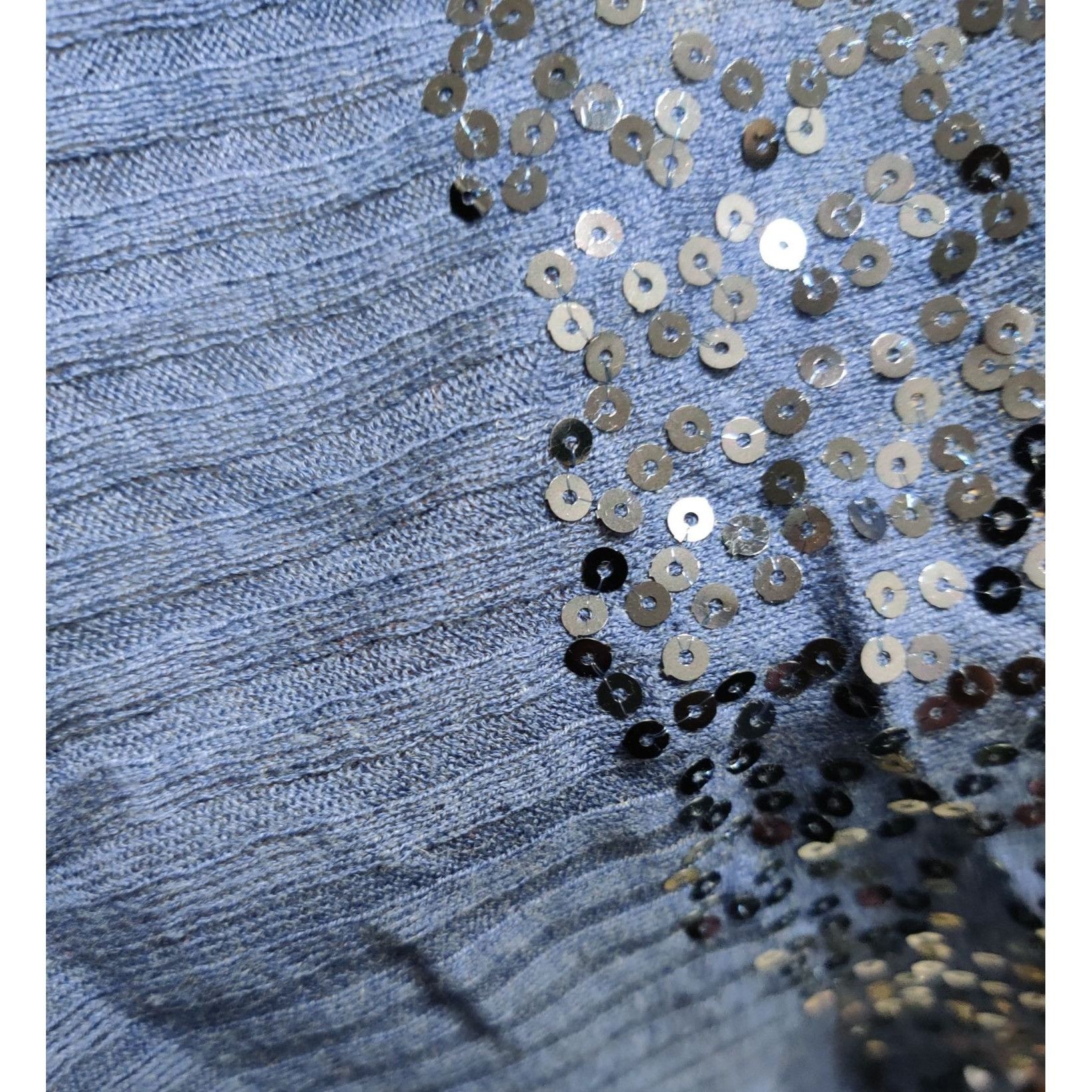 Other IMAN Navy Blue Sequin Knit Shawl Wrap Scarf Sparkle Formal E Size ONE SIZE - 6 Thumbnail