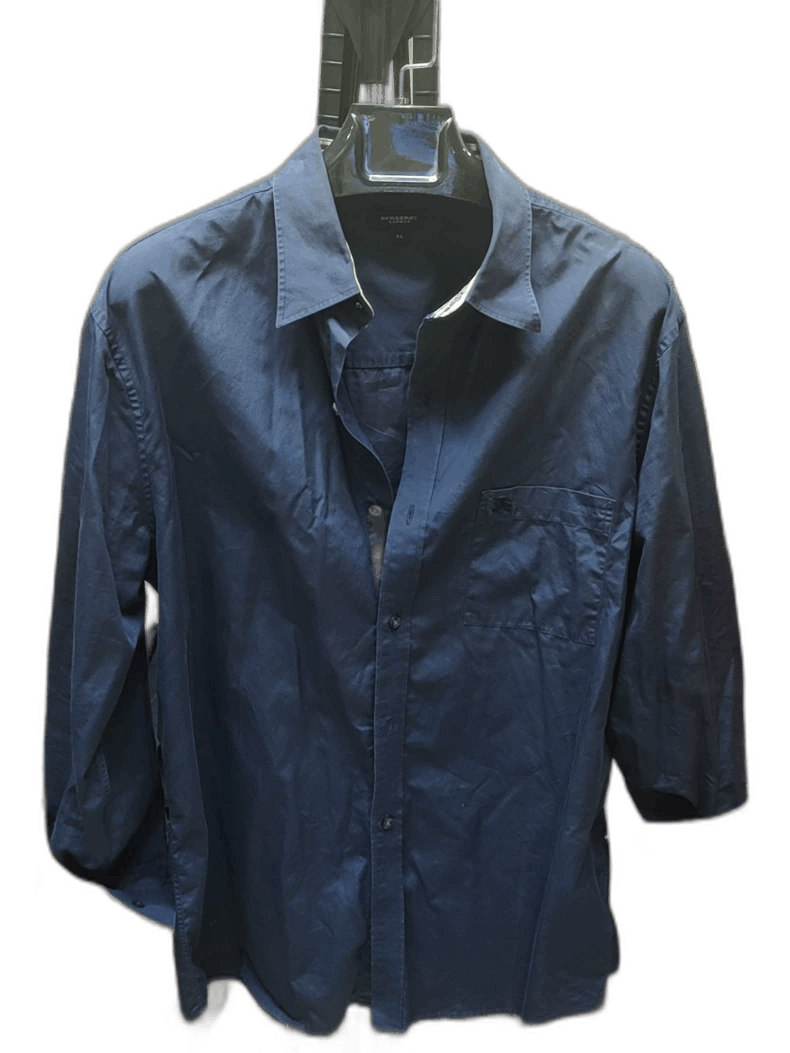 Burberry Burberry Dark Blue Long Sleeve Shirt Size US XL / EU 56 / 4 - 1 Thumbnail