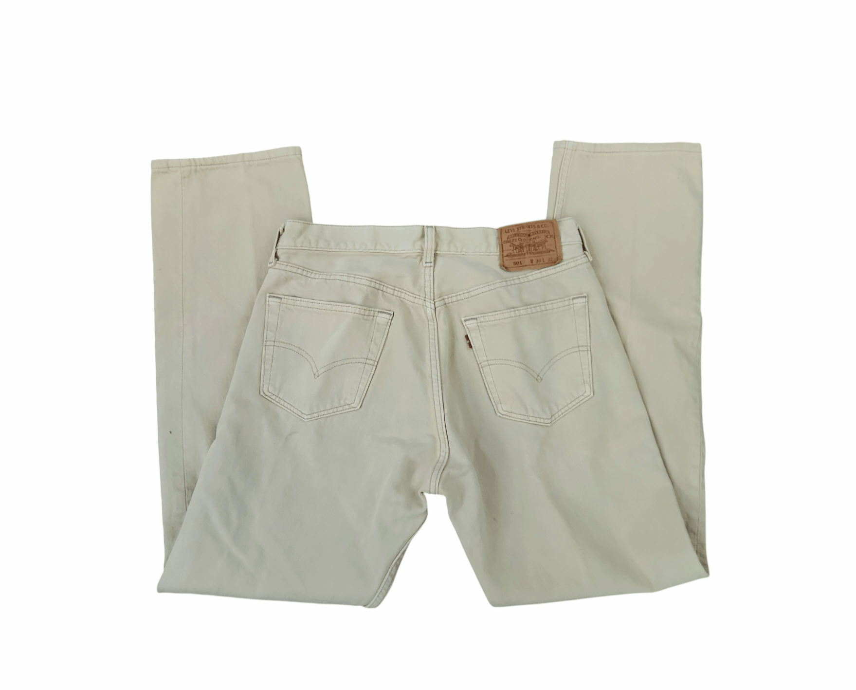 Levi's × Vintage VTG Levi's True Vintage 501 XX Red Tab Cream USA Made 34 Size US 34 / EU 50 - 1 Thumbnail