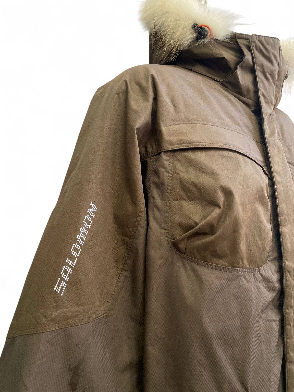 Salomon Salomon brown ski parka technical winter jacket Y2K style Size US L / EU 52-54 / 3 - 3 Thumbnail