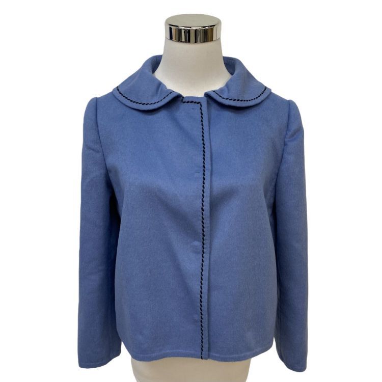 Prada Prada Blue Contrast Stitch Jacket Size 38 Size XS / US 0-2 / IT 36-38 - 1 Thumbnail