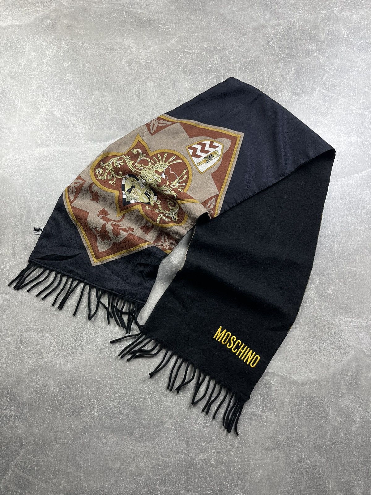 Moschino Moschino Vintage Printed Silk Scarf Italy 1990s One Size Size ONE SIZE - 1 Thumbnail