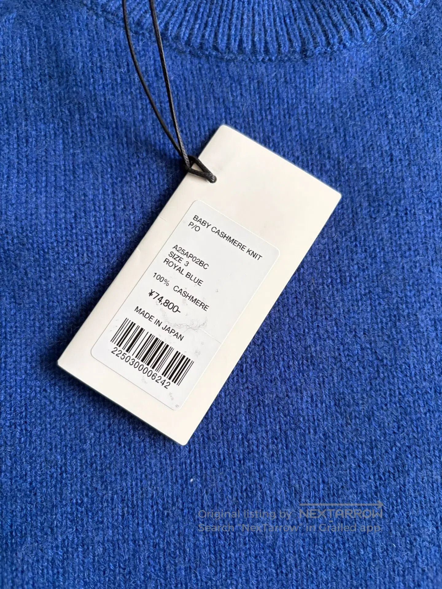 Auralee Auralee 25AW Blue Cashmere Sweater. Size US M / EU 48-50 / 2 - 3 Thumbnail