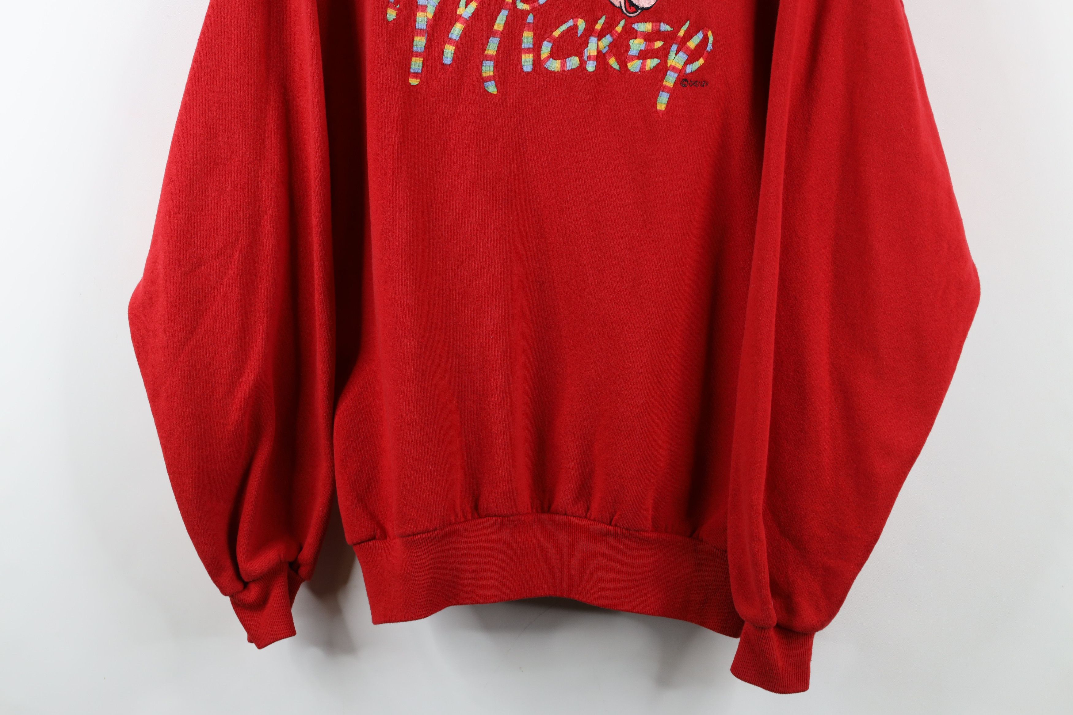 Disney × Vintage Vintage 90s Disney Rainbow Striped Mickey Mouse Sweatshirt Size US XL / EU 56 / 4 - 3 Thumbnail