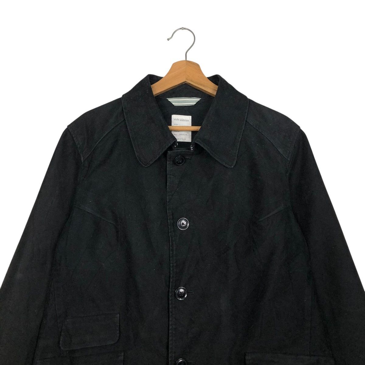 Japanese Brand 🔥RICH BLACK VINTAGE CHORE JACKET ADDITION ISSEY MIYAKE Size US M / EU 48-50 / 2 - 5 Thumbnail