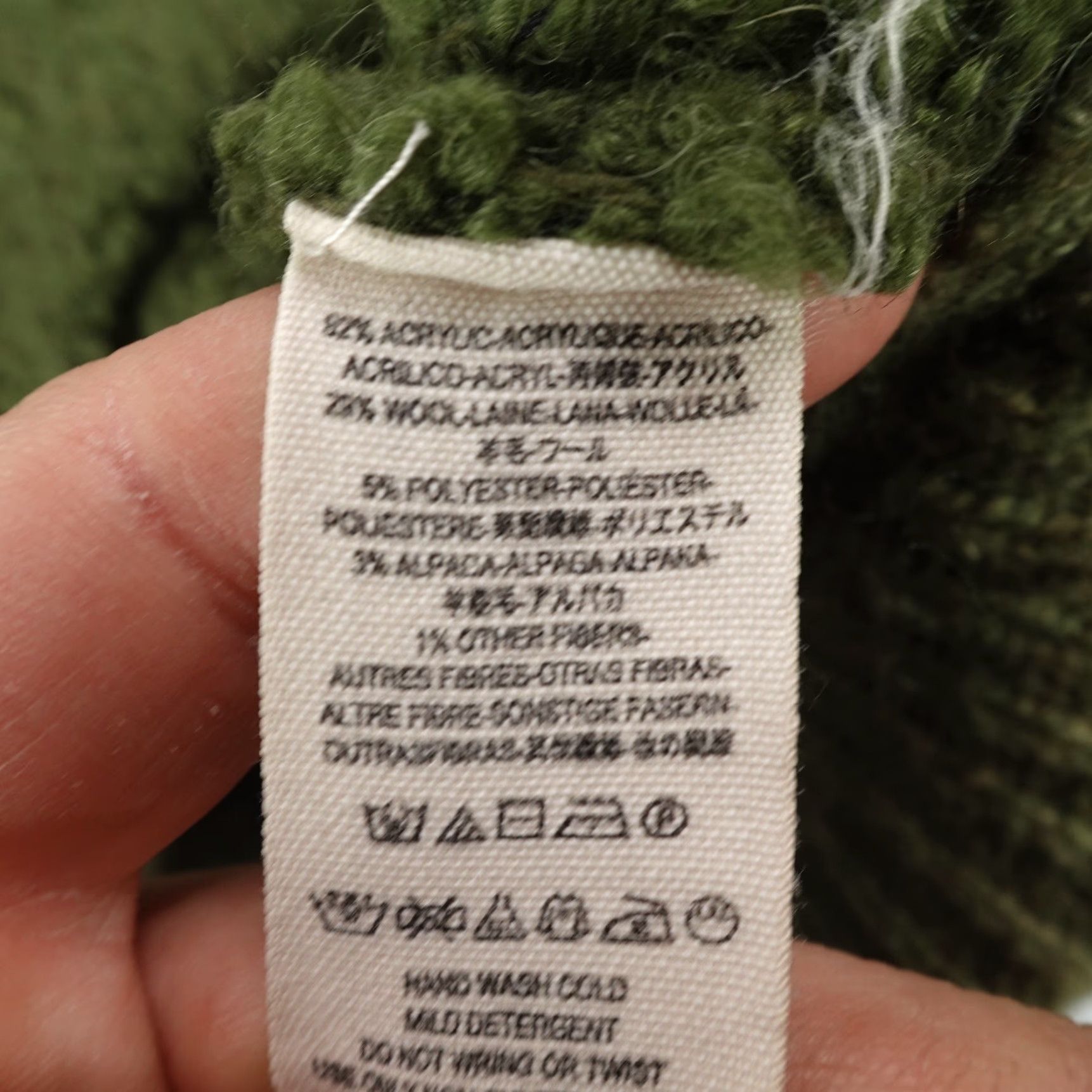 Free People VINTAGE Free People Sweater Womens Small Green Wool Blend Asymmetrical Full Zip Up Soft Size S / US 4 / IT 40 - 4 Thumbnail
