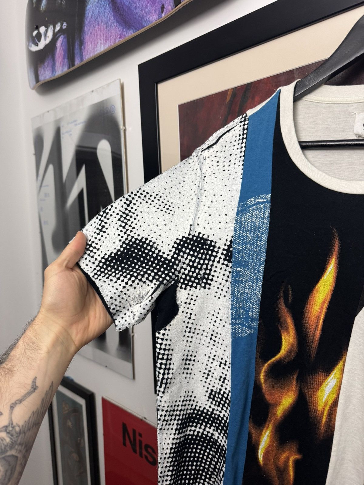 Maison Margiela Maison Margiela Designer Flame Print T-shirt Rare Luxury Size US M / EU 48-50 / 2 - 5 Thumbnail