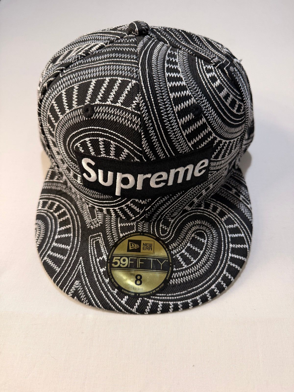 New Era × Supreme Supreme Mesh Back Fitted Box Logo Hat (SS24)(7 5