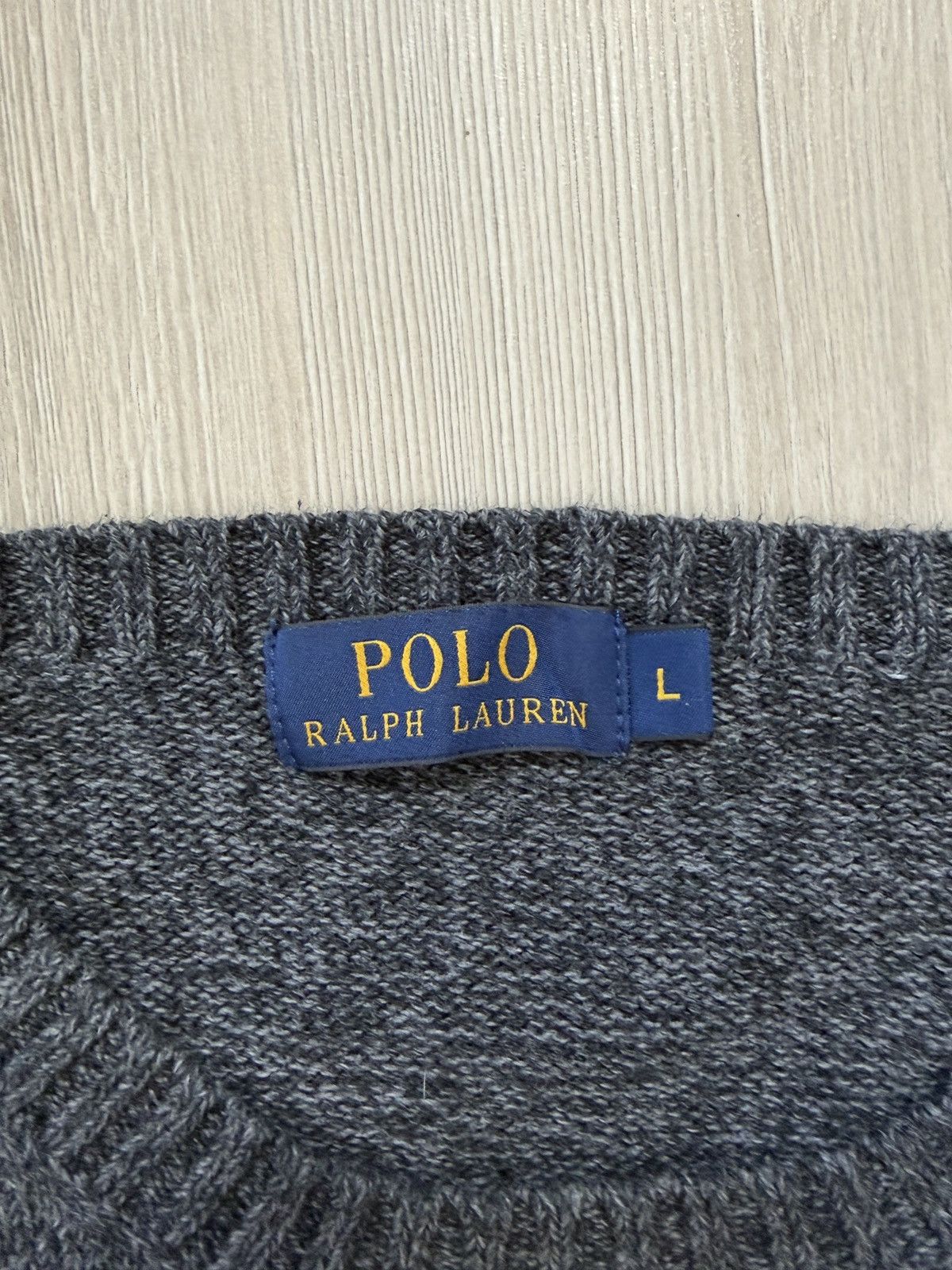 Polo Ralph Lauren Polo Ralph Lauren Cotton Salt&Pepper Sweater Size US L / EU 52-54 / 3 - 5 Thumbnail