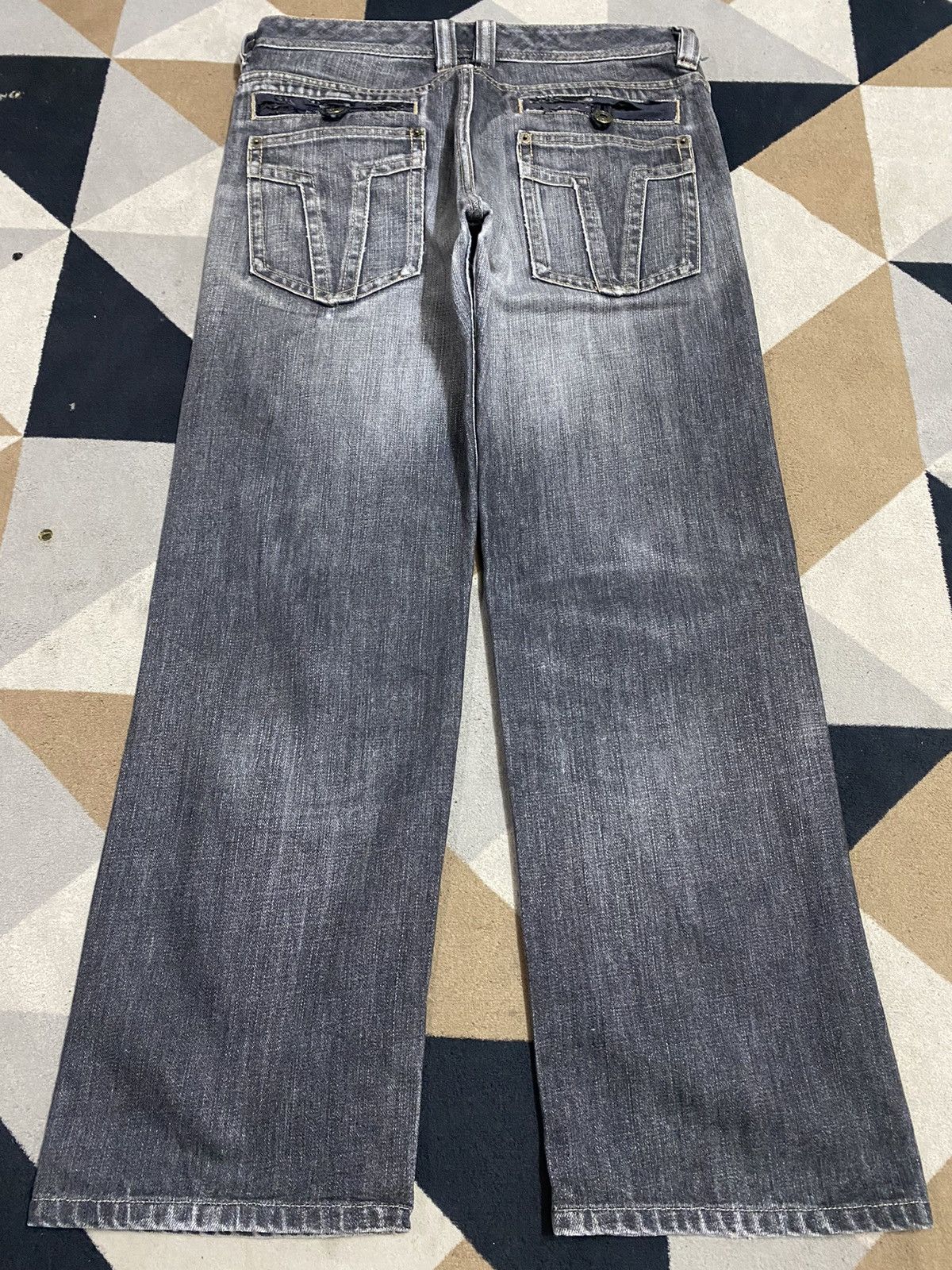 George Vtg JapaneseBrands George Black Denim Whisker Loose Jeans Size US 32 / EU 48 - 2 Thumbnail