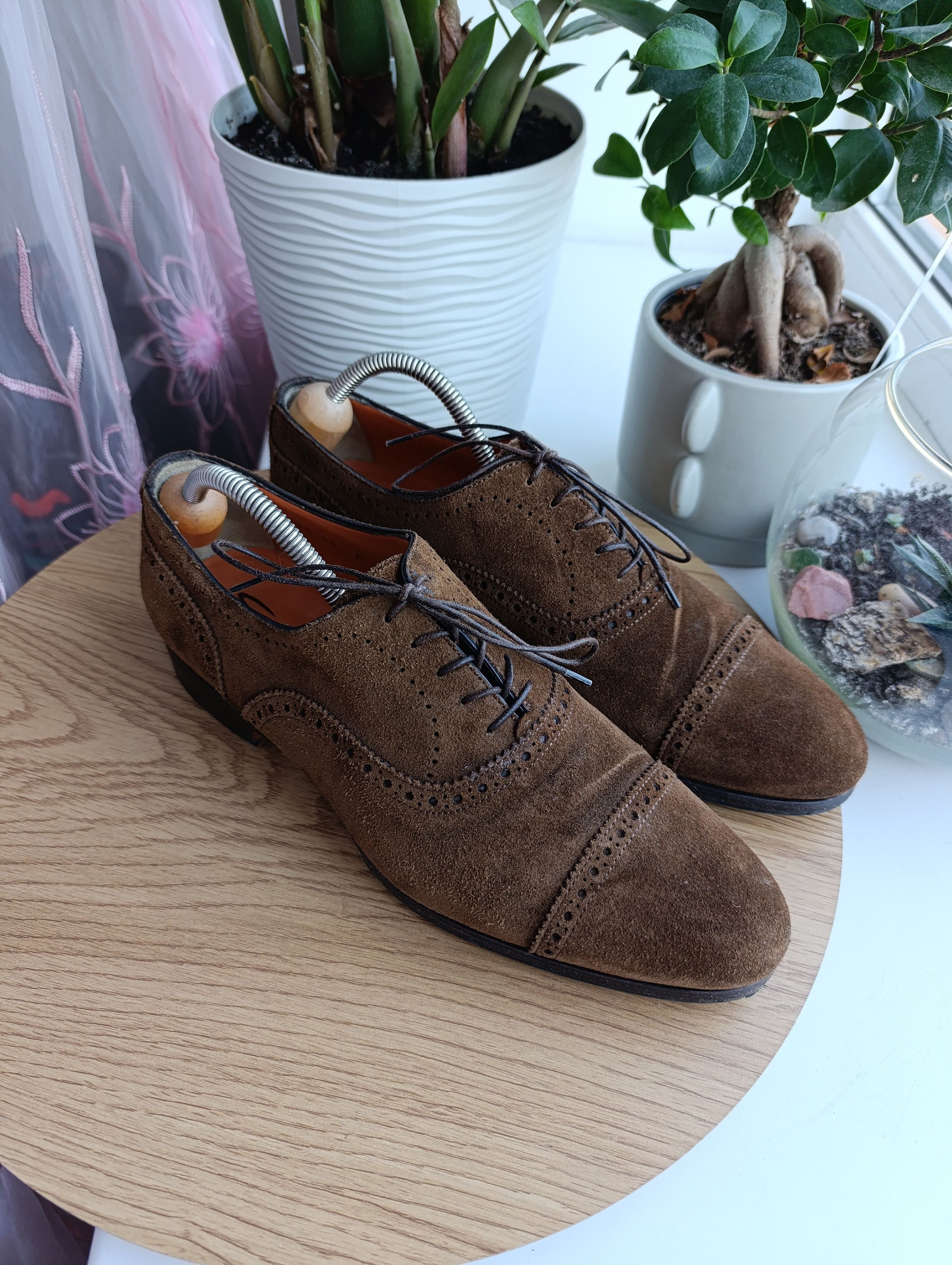 Designer × Santoni SANTONI MENS SUIDE OXFORD Size US 8.5 / EU 41-42 - 4 Thumbnail