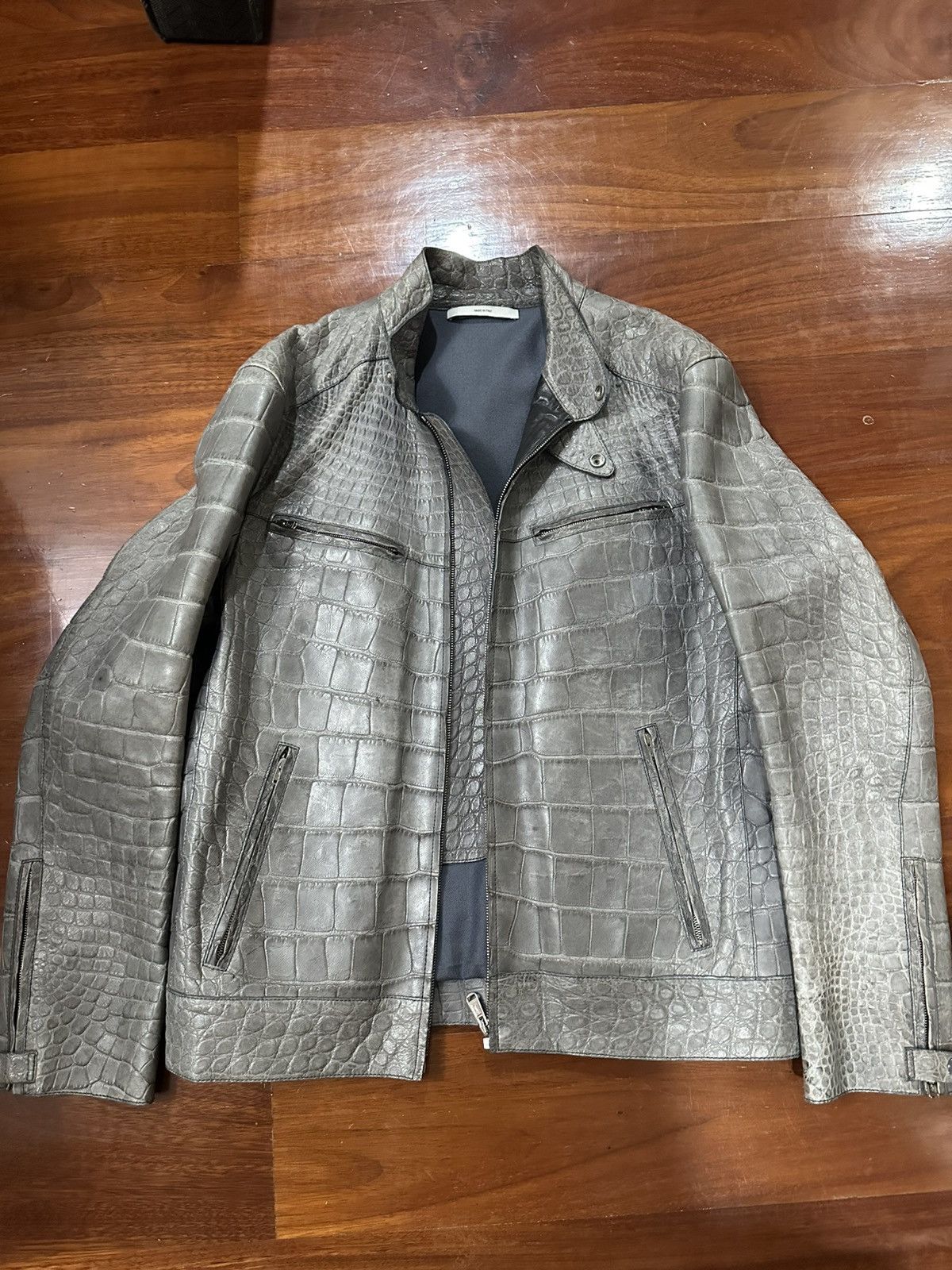 Yves Saint Laurent Ysl crocodile jacket Size US L / EU 52-54 / 3 - 1 Thumbnail