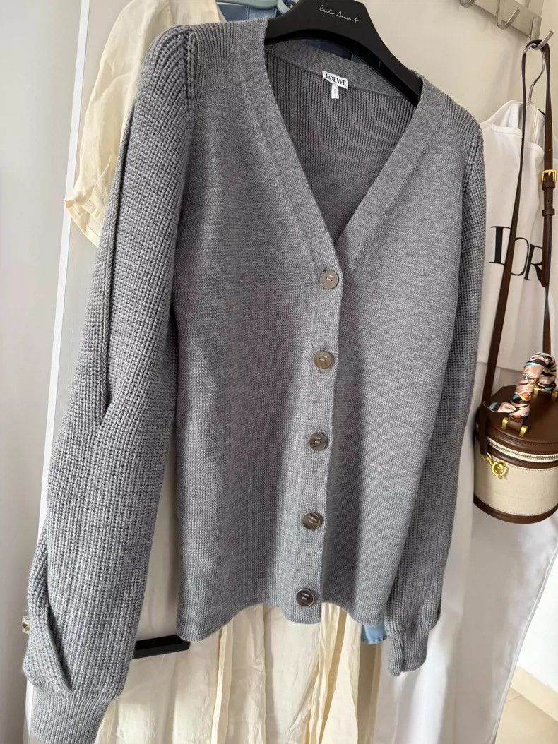 Loewe LOEWE Grey knit cardigan Size M / US 6-8 / IT 42-44 - 7 Thumbnail