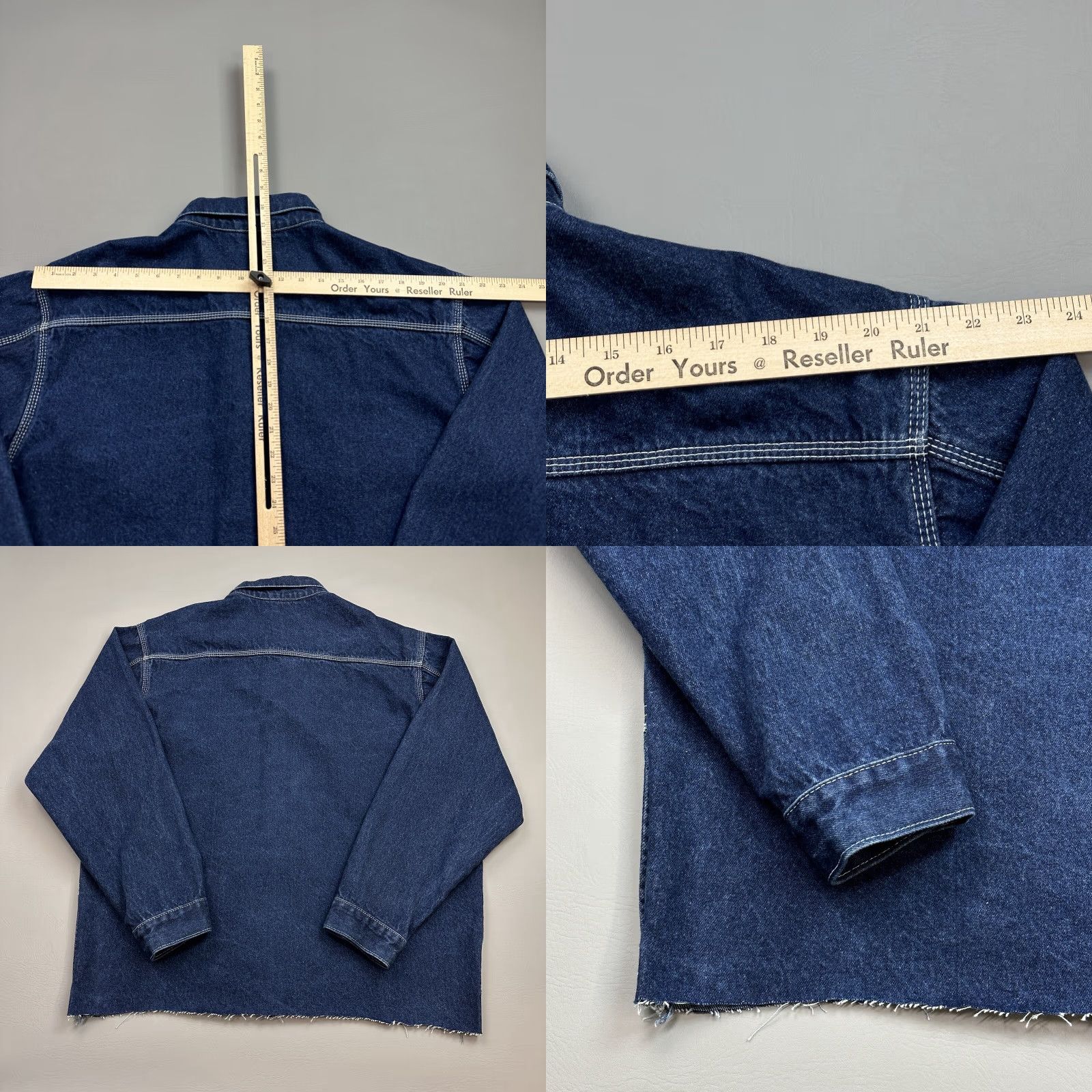 Denime Vintage Loco Street Gear Jacket Mens XL Dark Denim Hip Hop Street Wear 90s Y2K Size US XL / EU 56 / 4 - 9 Thumbnail