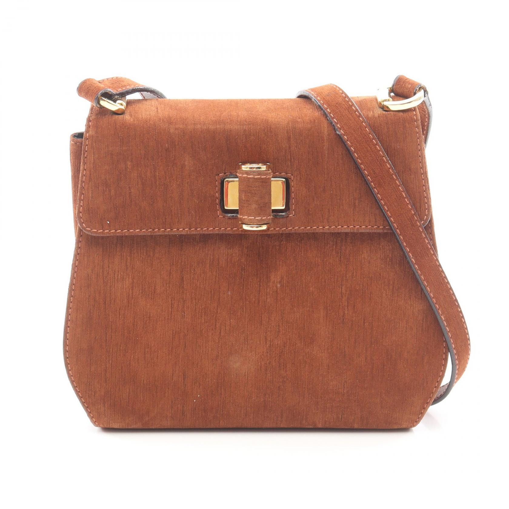 Salvatore Ferragamo Salvatore Ferragamo Salvatore Ferragamo Suede Shoulder Bag Leather Shoulder Bag DUTY FREE for USA Size ONE SIZE - 1 Thumbnail