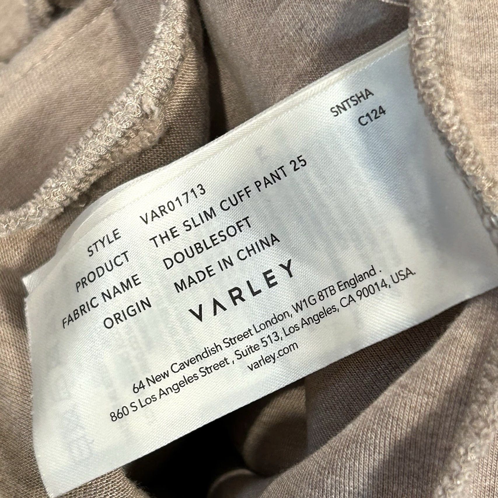 Varley Varley Jogger Pants Women's XS Beige Slim Cuff Doublesoft Athletic Tapered Inseam 25 Pockets Stretch Size 26" / US 2 / IT 38 - 6 Thumbnail