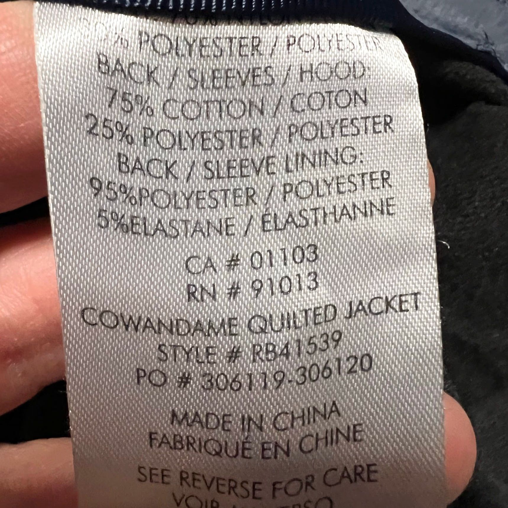 Vintage Robert Barakett Jacket Mens XL Navy Quilted Mixed Media Cowandame Blue XL Regular Mens Jacket Size US XL / EU 56 / 4 - 8 Thumbnail