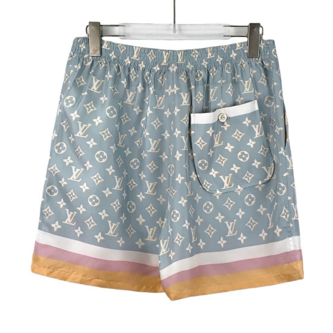 Louis Vuitton Louis Vuitton Allover Monogram Mulberry Silk Shorts K26WX Size 26" / US 2 / IT 38 - 2 Thumbnail