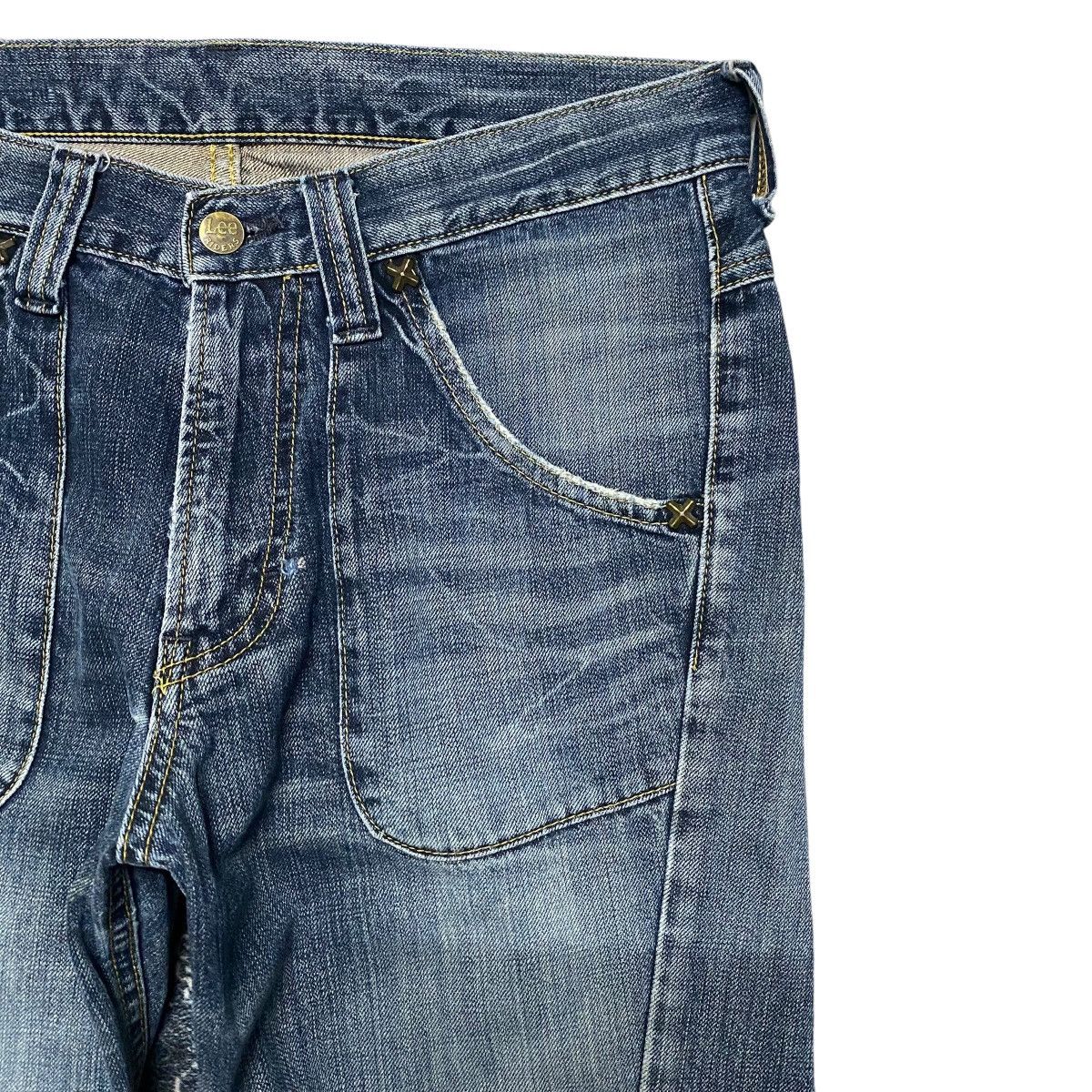 Japanese Brand Vintage Lee Riders Spiral Cut Denim Flare Jeans Size US 32 / EU 48 - 5 Thumbnail