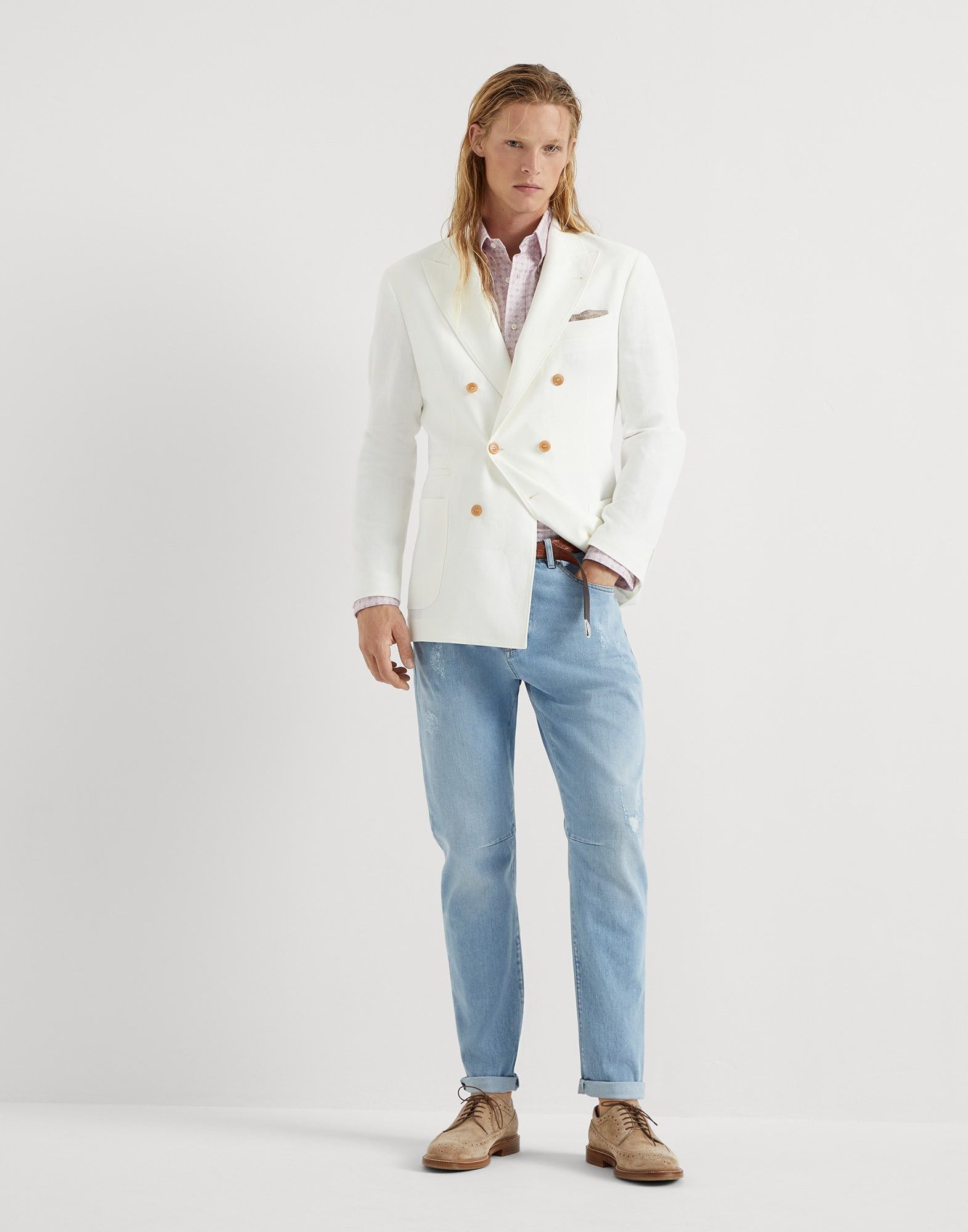 Brunello Cucinelli Shirt in Pink Size US S / EU 44-46 / 1 - 5 Thumbnail