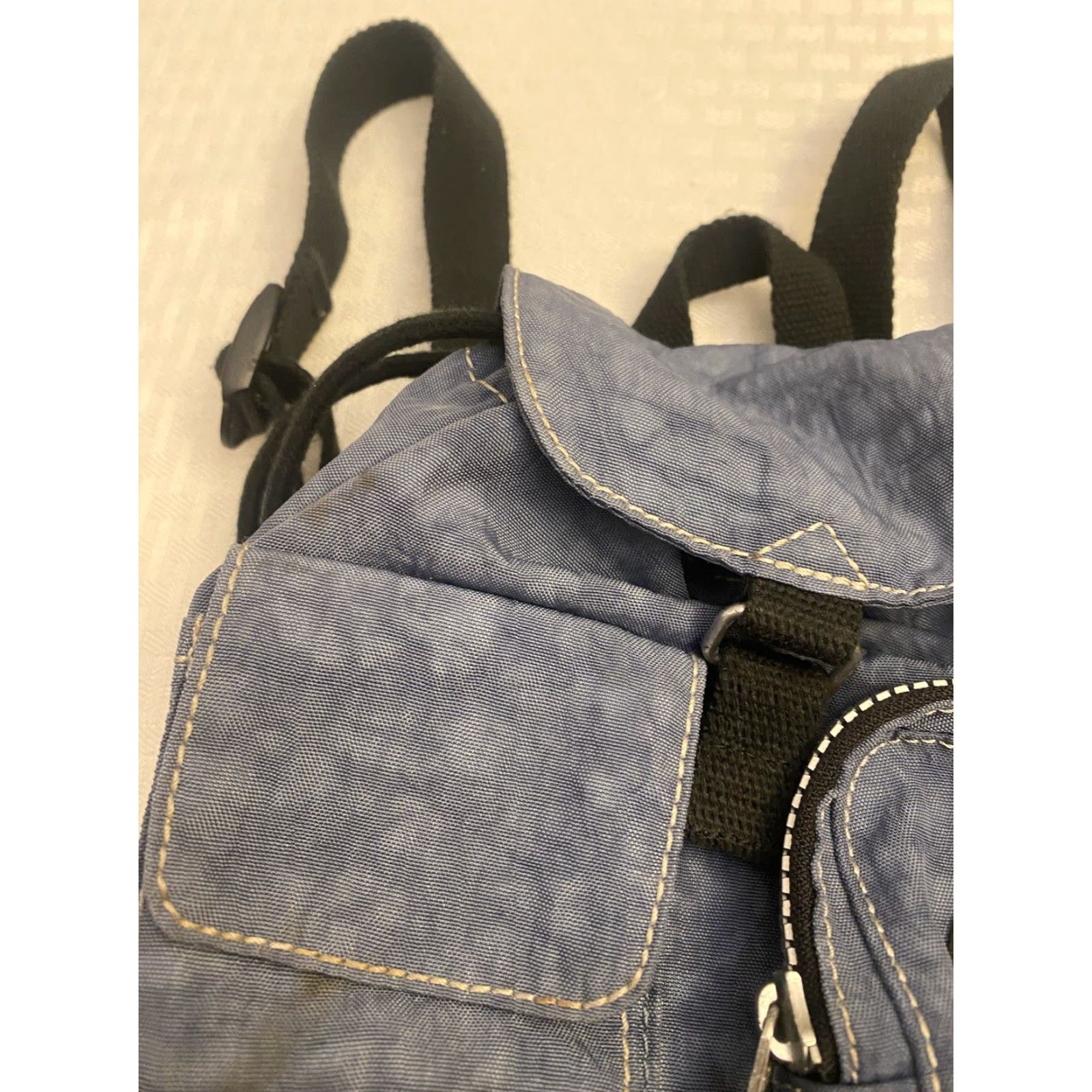 Vintage Kipling Lovebug Travel Small Mini Bag Backpack Blue Size ONE SIZE - 3 Thumbnail