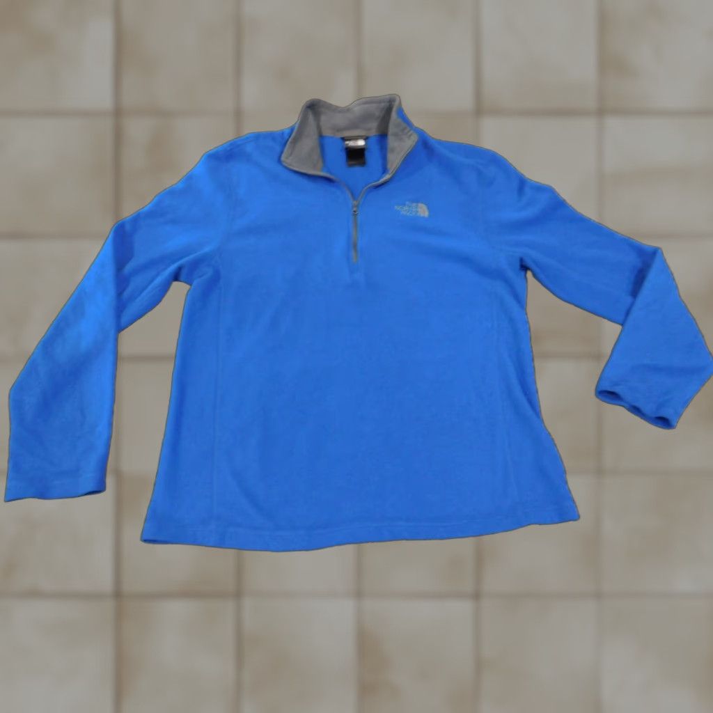 The North Face The North Face Sweatshirt Mens Pullover 1/4 Zip Blue M Fleece Outdoors Logo Regular Outdoors Golf Theme Mens Size US M / EU 48-50 / 2 - 1 Thumbnail