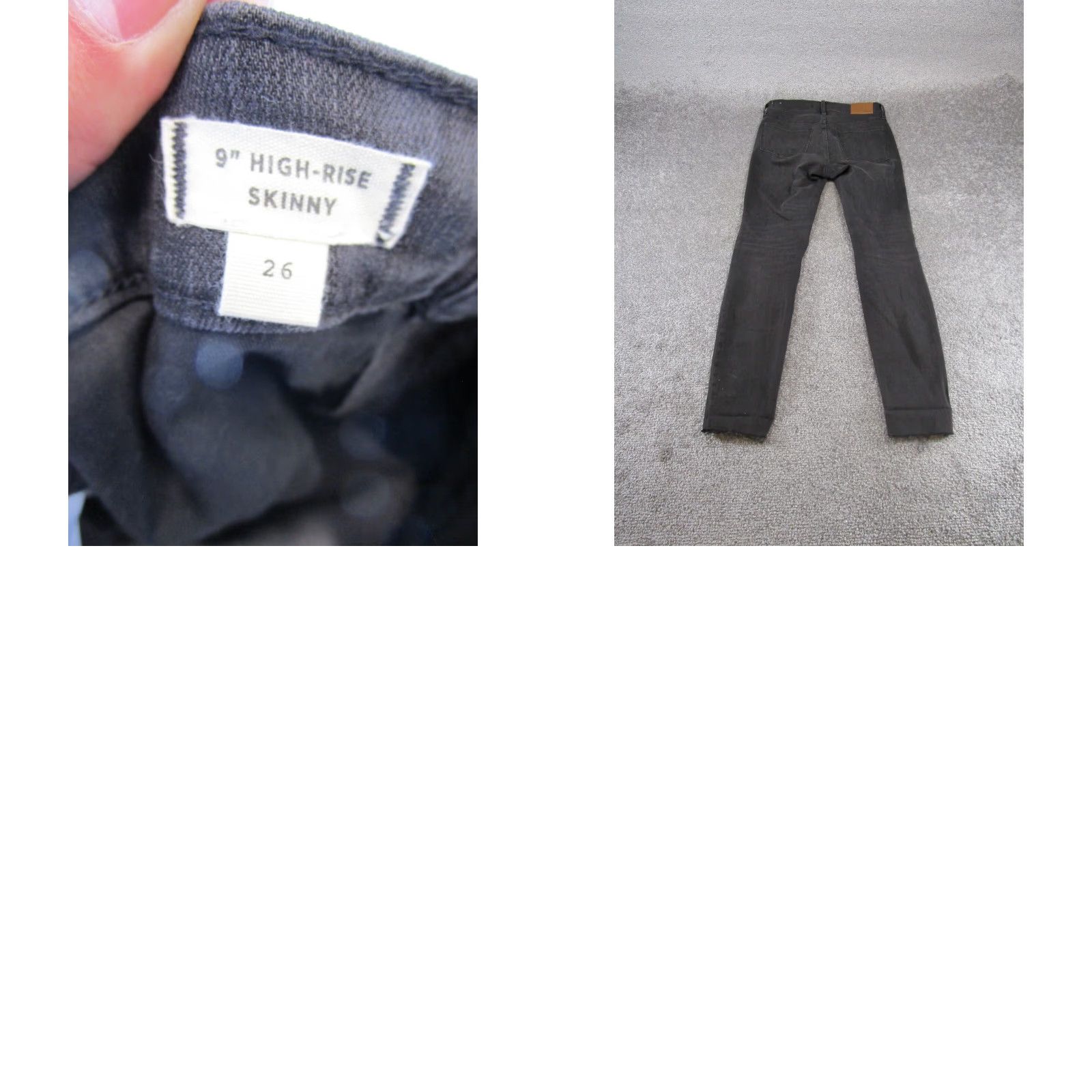 Madewell Madewell Jeans Womens 26 Black High Rise Skinny Denim 9" Washed Slim Regular Heather Charcoal Wash Boys? Wait. Size 26" / US 2 / IT 38 - 8 Thumbnail
