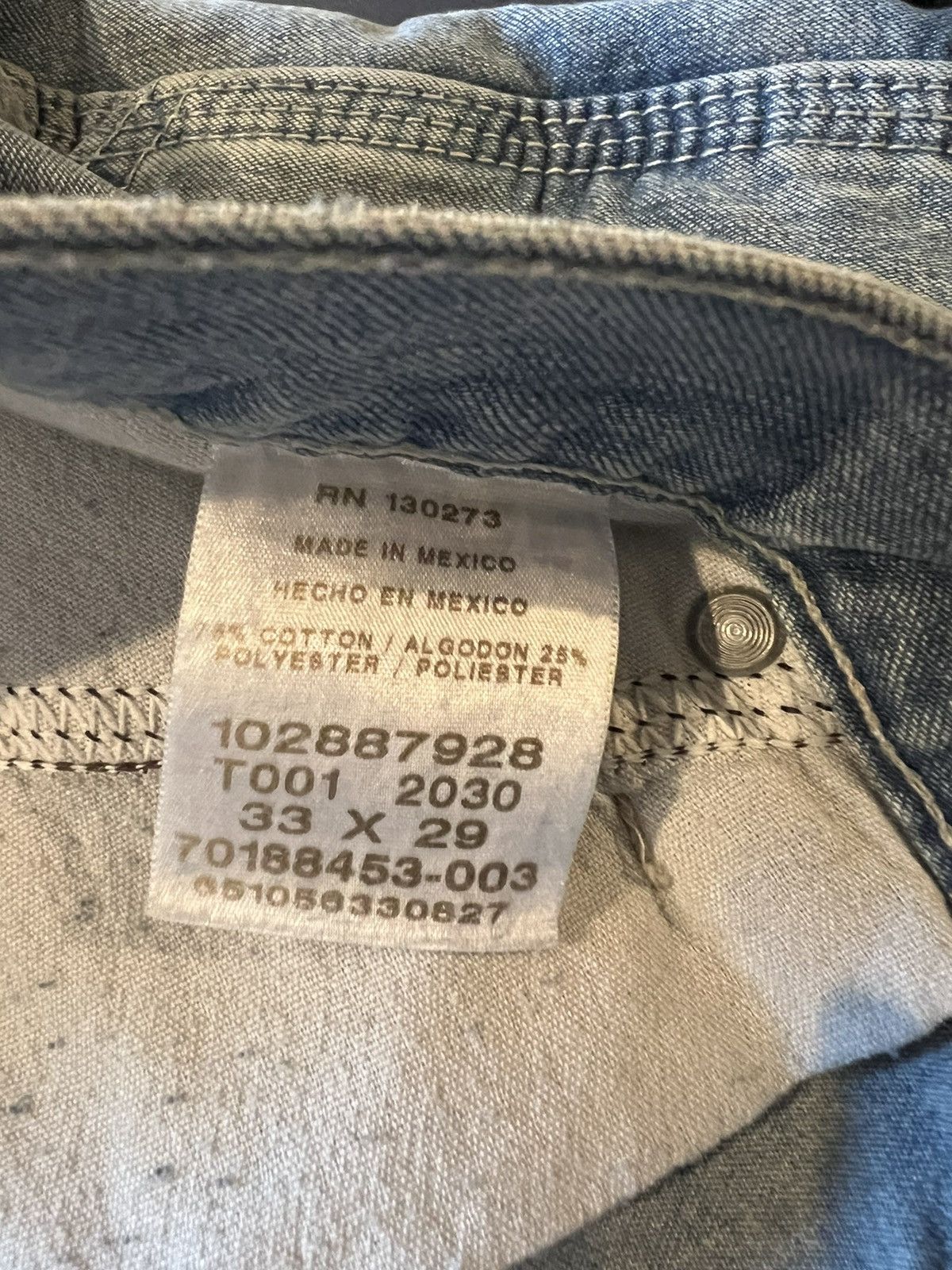 Lee Lee Cargos 33x29 Blue Denim Pants Size US 33 - 5 Thumbnail