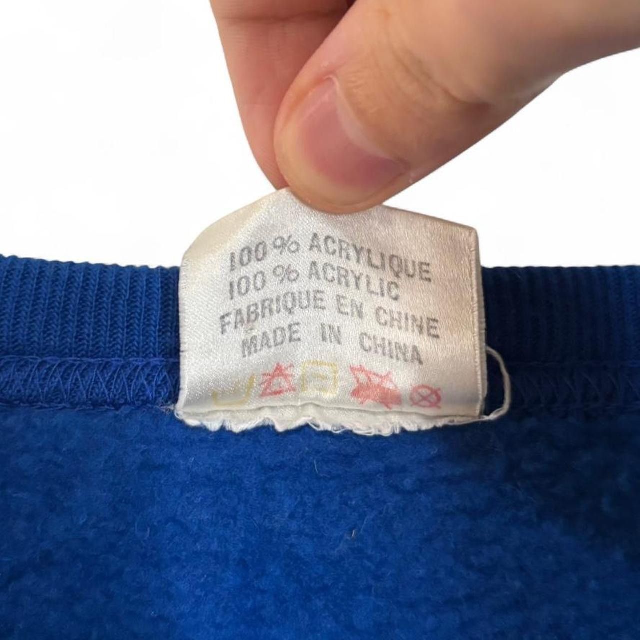 Vintage Vintage Royal Blue Striped Sweatshirt Size US L / EU 52-54 / 3 - 3 Thumbnail