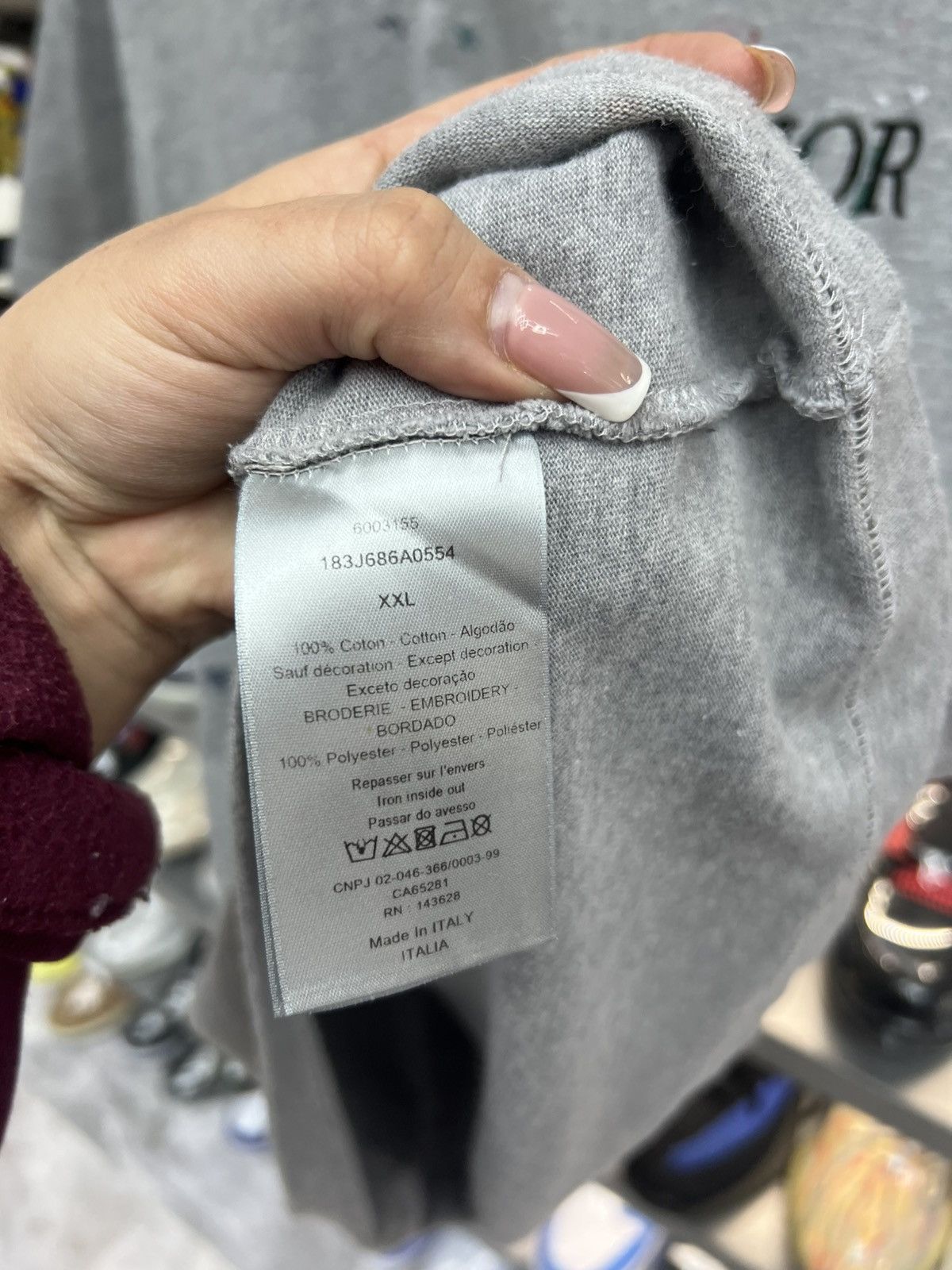 Dior Dior Grey Paint Splatter Tee Size US XL / EU 56 / 4 - 7 Thumbnail