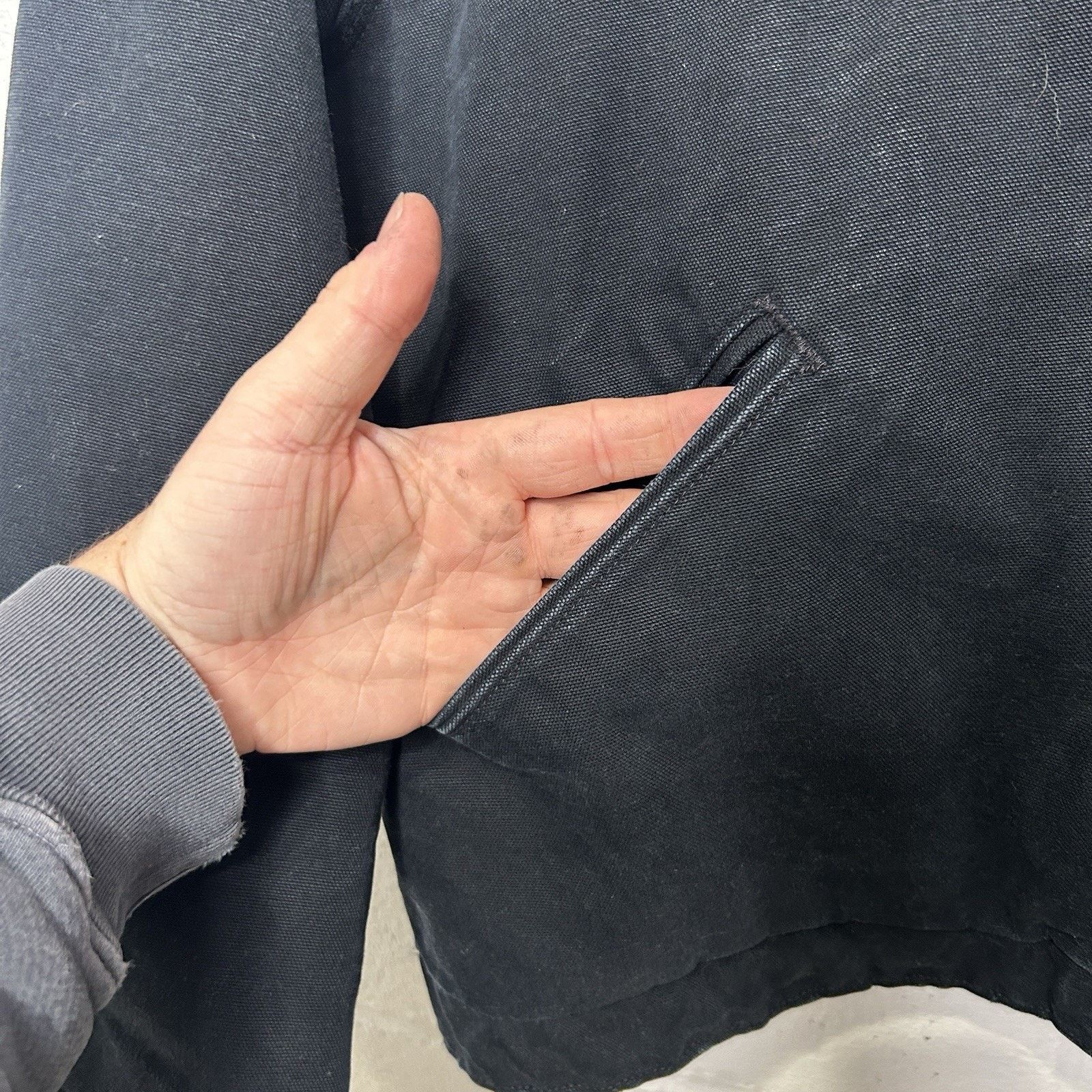 Vintage Carhartt Blanket-Lined Detroit Jacket “Black” J001