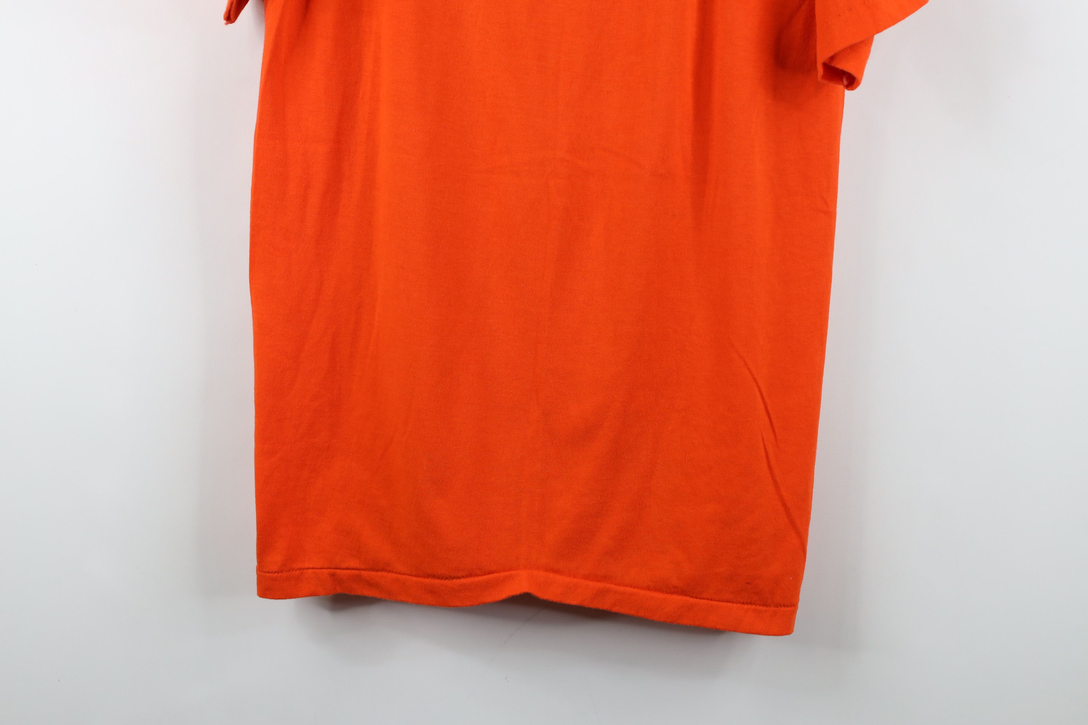 Vintage Vintage 70s Streetwear Buggie Boogie T-Shirt Orange USA Size US L / EU 52-54 / 3 - 3 Thumbnail