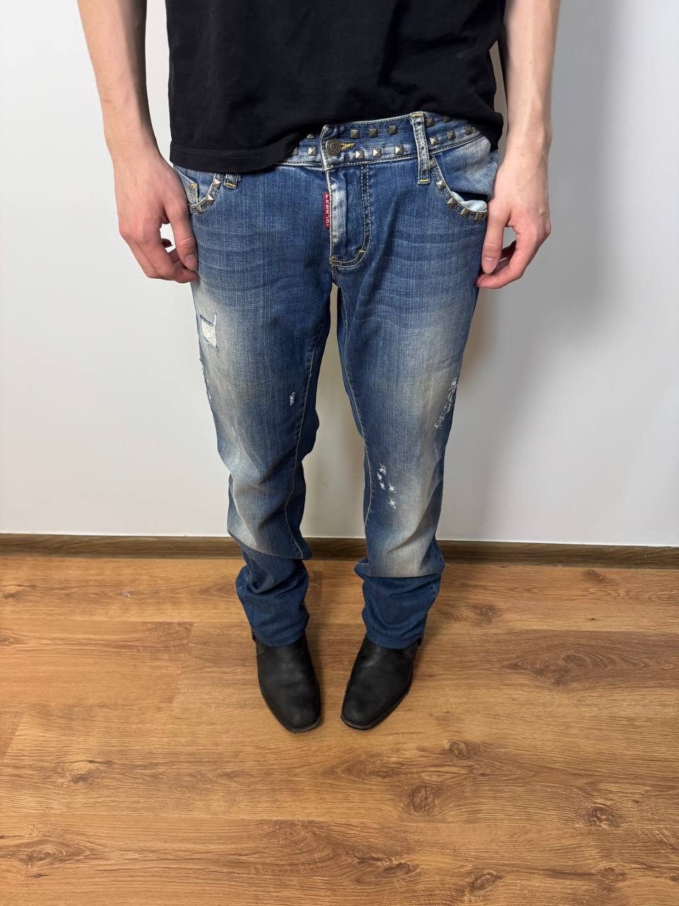Japanese Brand A/V Japanese Avant-Garde Studded Jeans Size US 32 / EU 48 - 1 Thumbnail