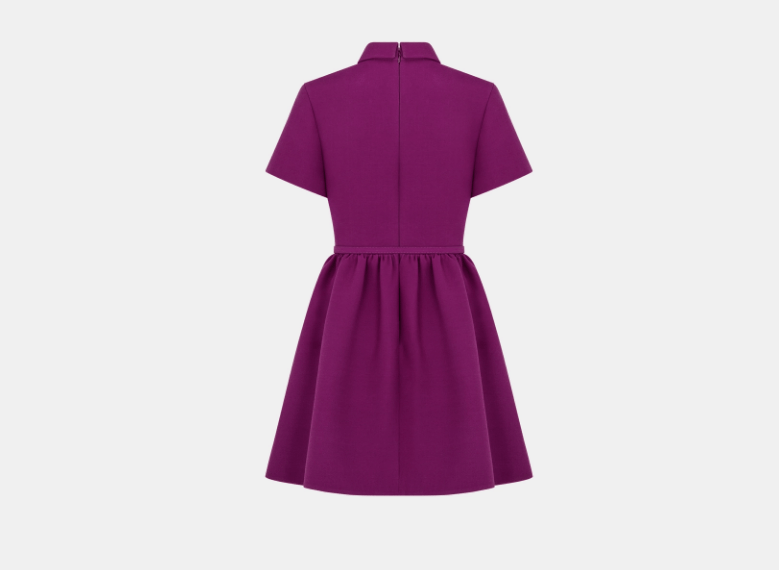 Dior o1w1db11225 411R93 Mini Dress in Purple Size L / US 10 / IT 46 - 2 Thumbnail