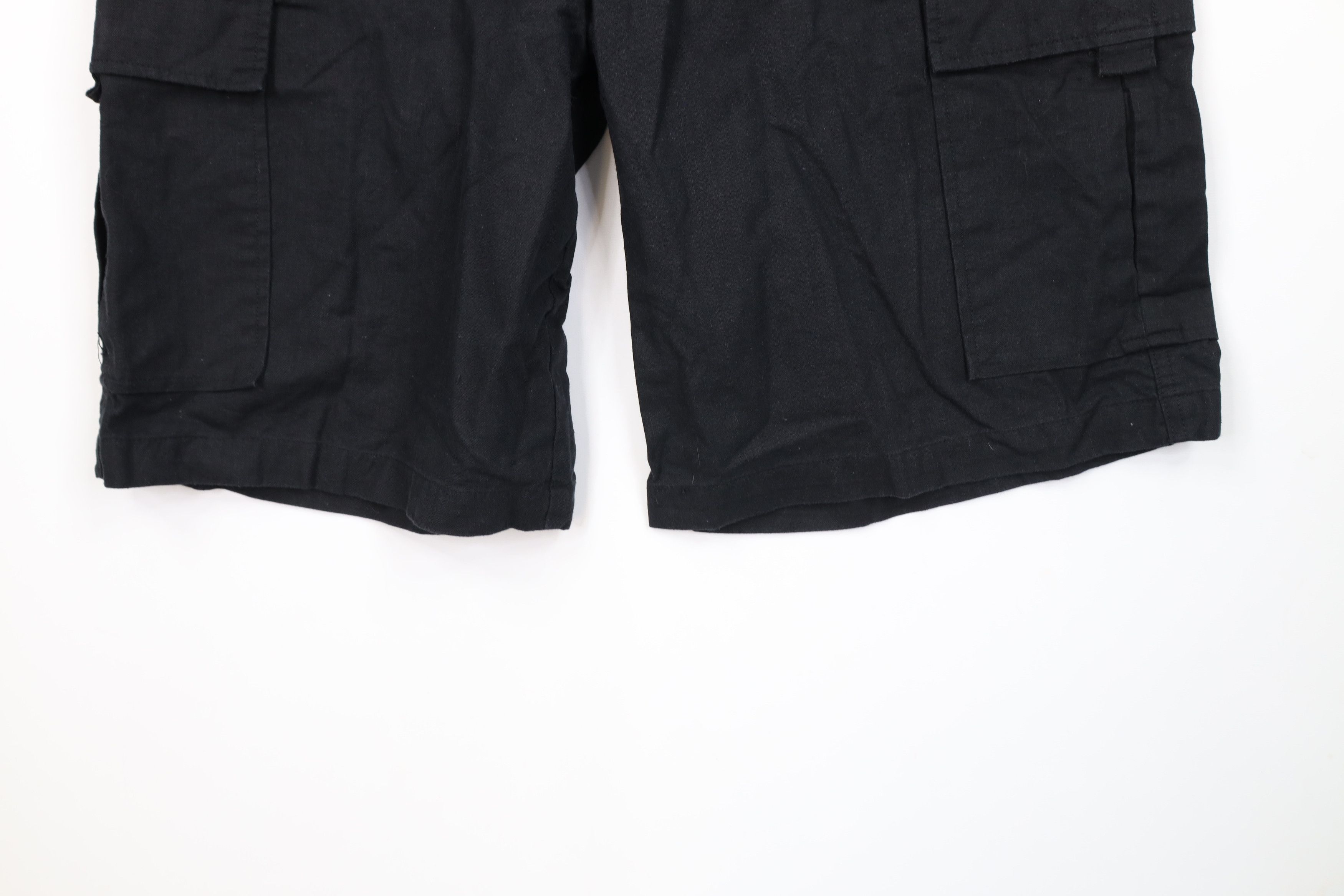Vintage Vintage 90s Y2K Streetwear Blend Baggy Cargo Shorts Black Size US 36 / EU 52 - 4 Thumbnail
