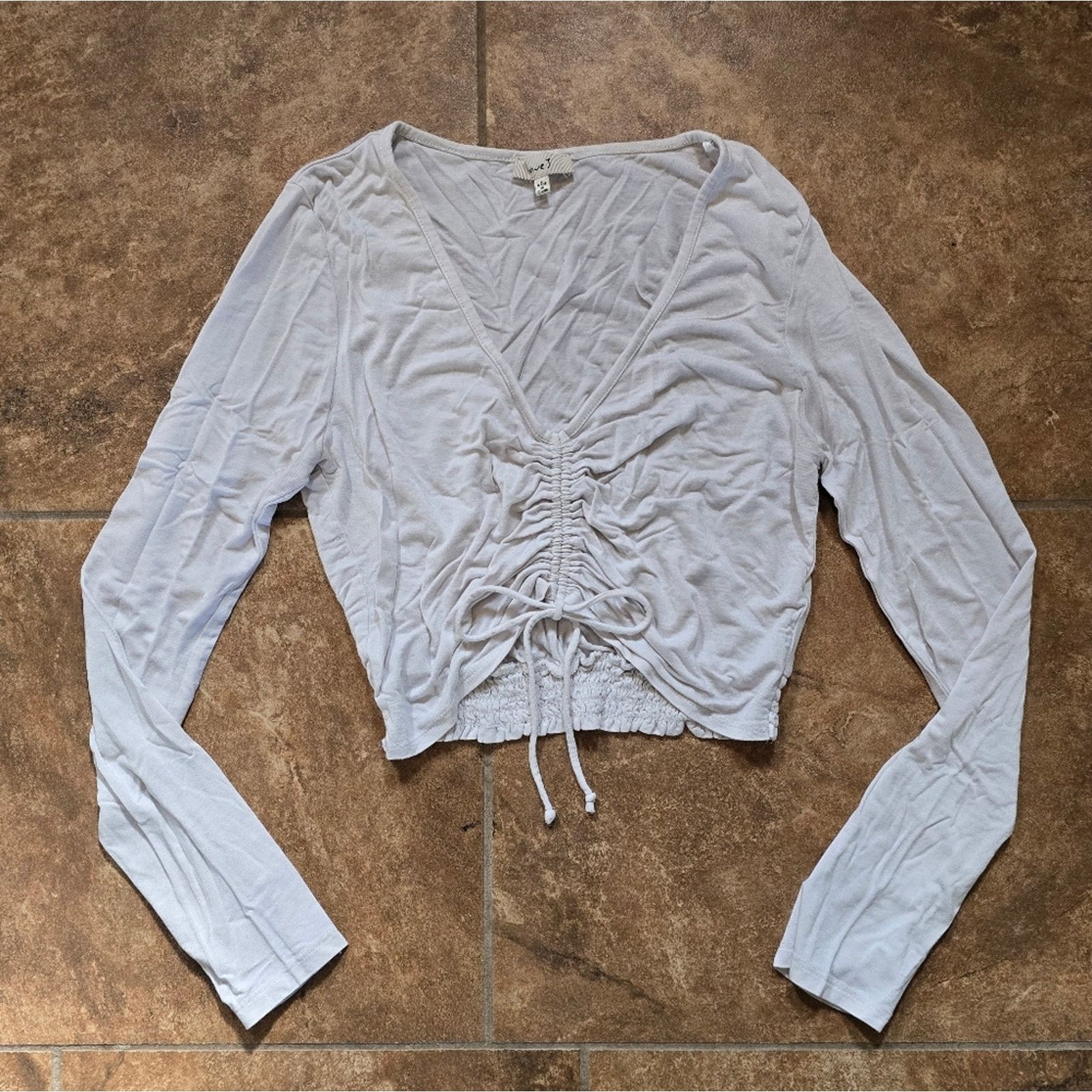 Other White Cropped LoveJ Long Sleeve Size L / US 10 / IT 46 - 1 Thumbnail