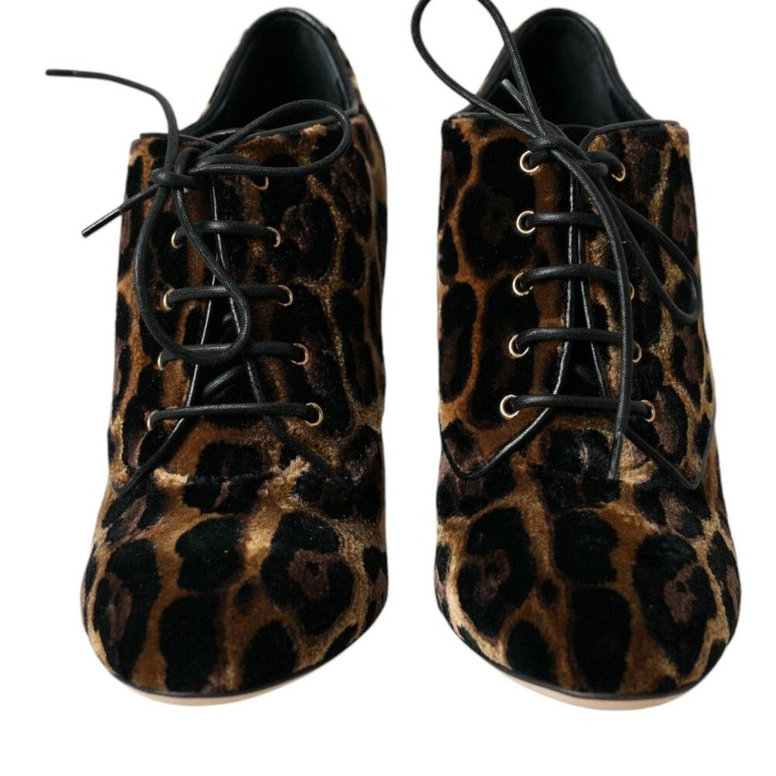 Dolce & Gabbana Dolce & Gabbana Leopard Hair Lace Up Heeled Booties Shoes Size US 6 / IT 36 - 2 Thumbnail
