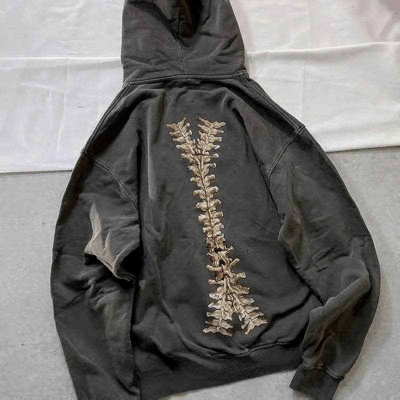 Japanese Brand × Vintage Punk Zip Up Hoodie Gothic Style Skeleton Size US L / EU 52-54 / 3 - 2 Thumbnail