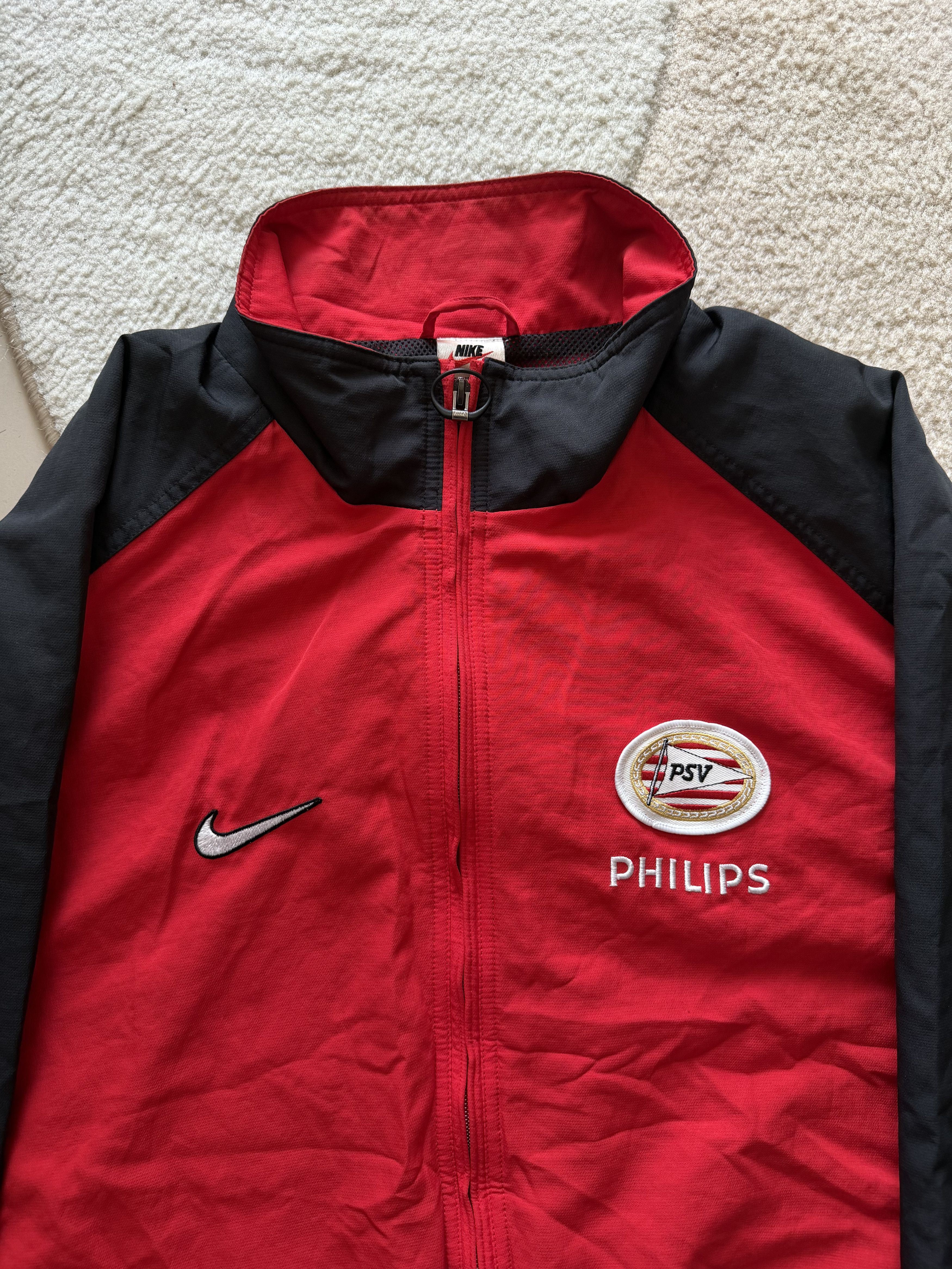 Nike 1998 Nike PSV Eindhoven Bench Jacket - Big Swoosh Philips Size US XL / EU 56 / 4 - 2 Thumbnail