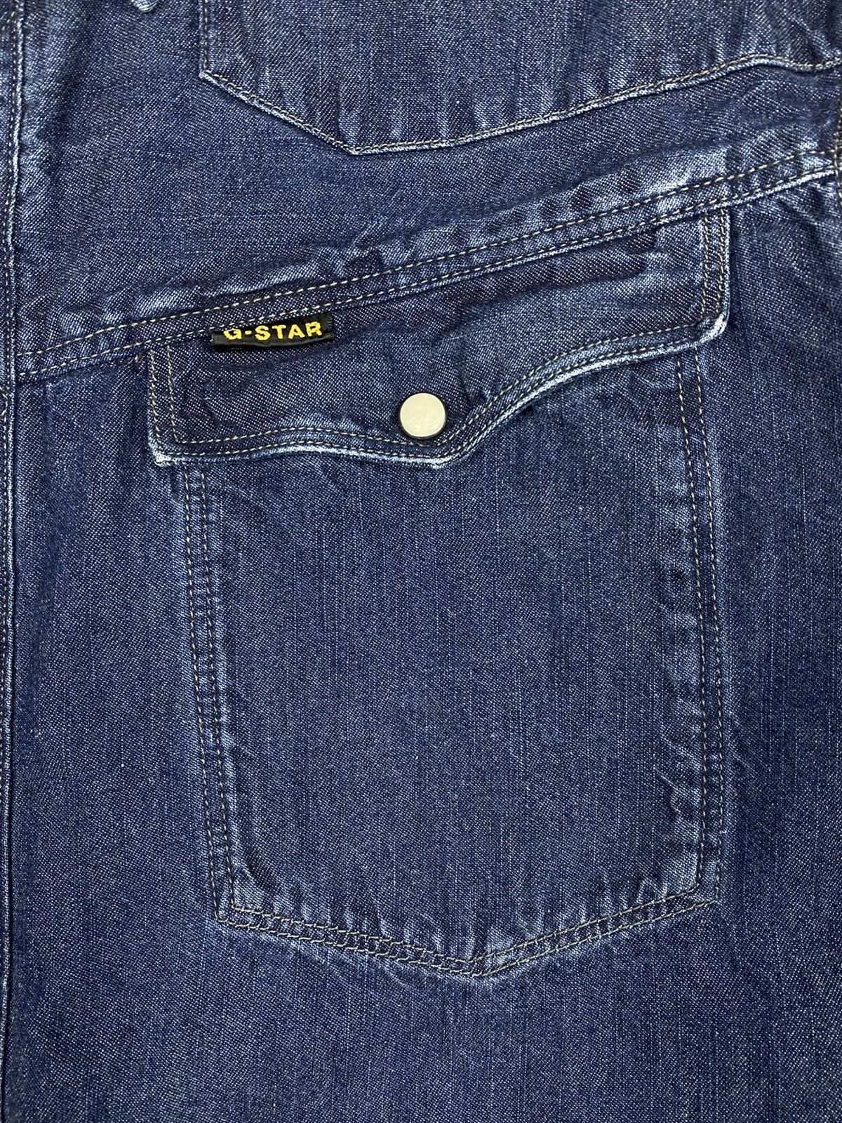 G-Star G-Star RAW Denim Western Shirt Blue Snap Button Tailor Shirt Size US XL / EU 56 / 4 - 7 Thumbnail