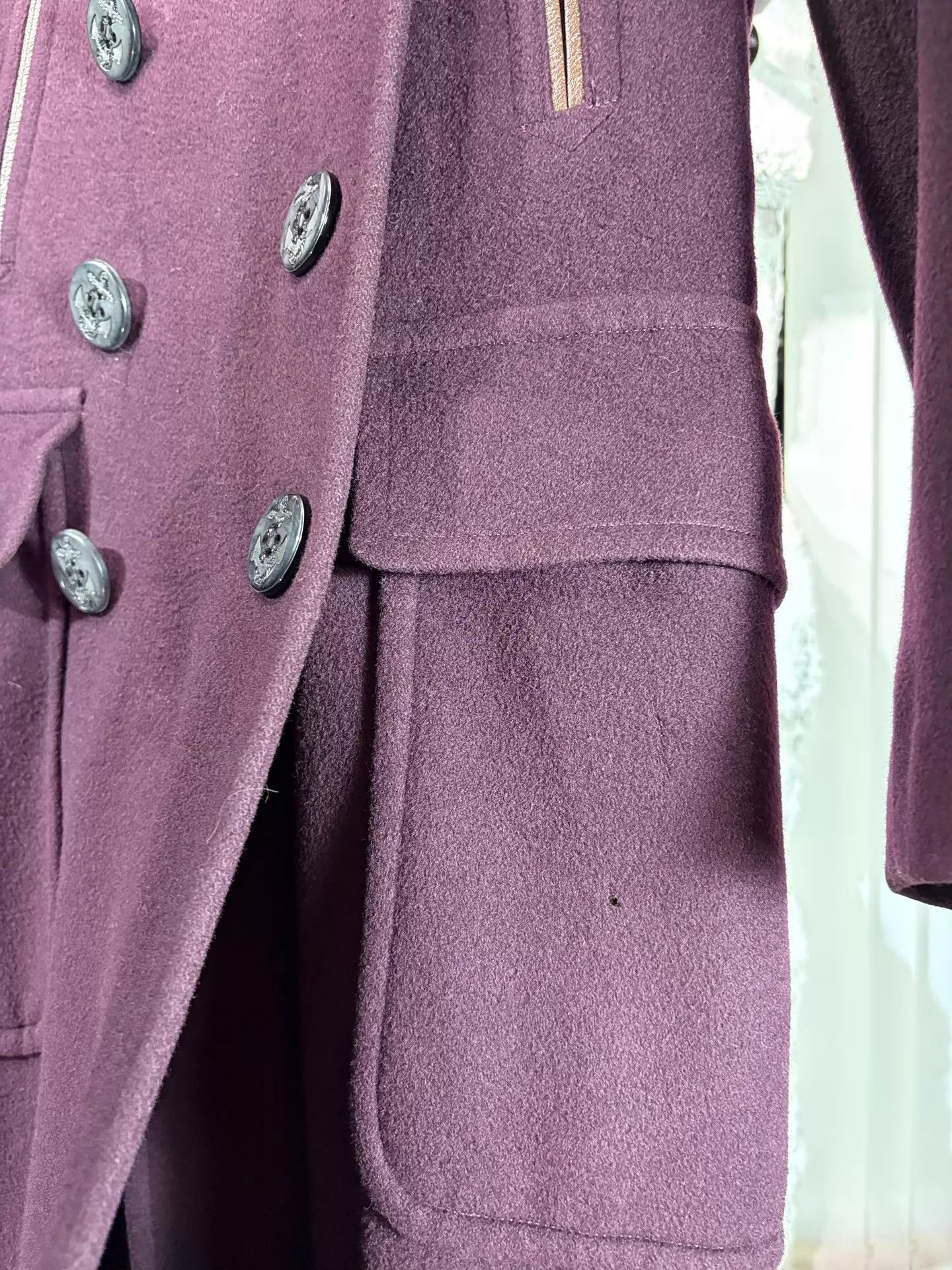 Jean Paul Gaultier JEAN PAUL GAULTIER 90s PLUM SUPER LONGCOAT SIZE 40 Size S / US 4 / IT 40 - 5 Thumbnail