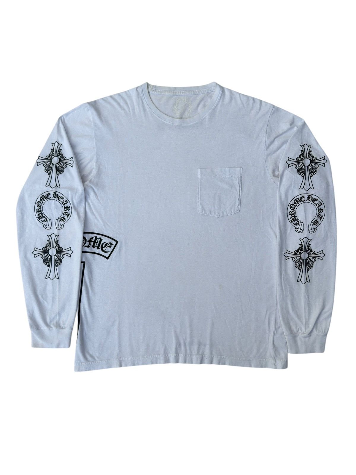 Vintage Chrome Hearts T-Bar Logo Long Sleeve Shirt