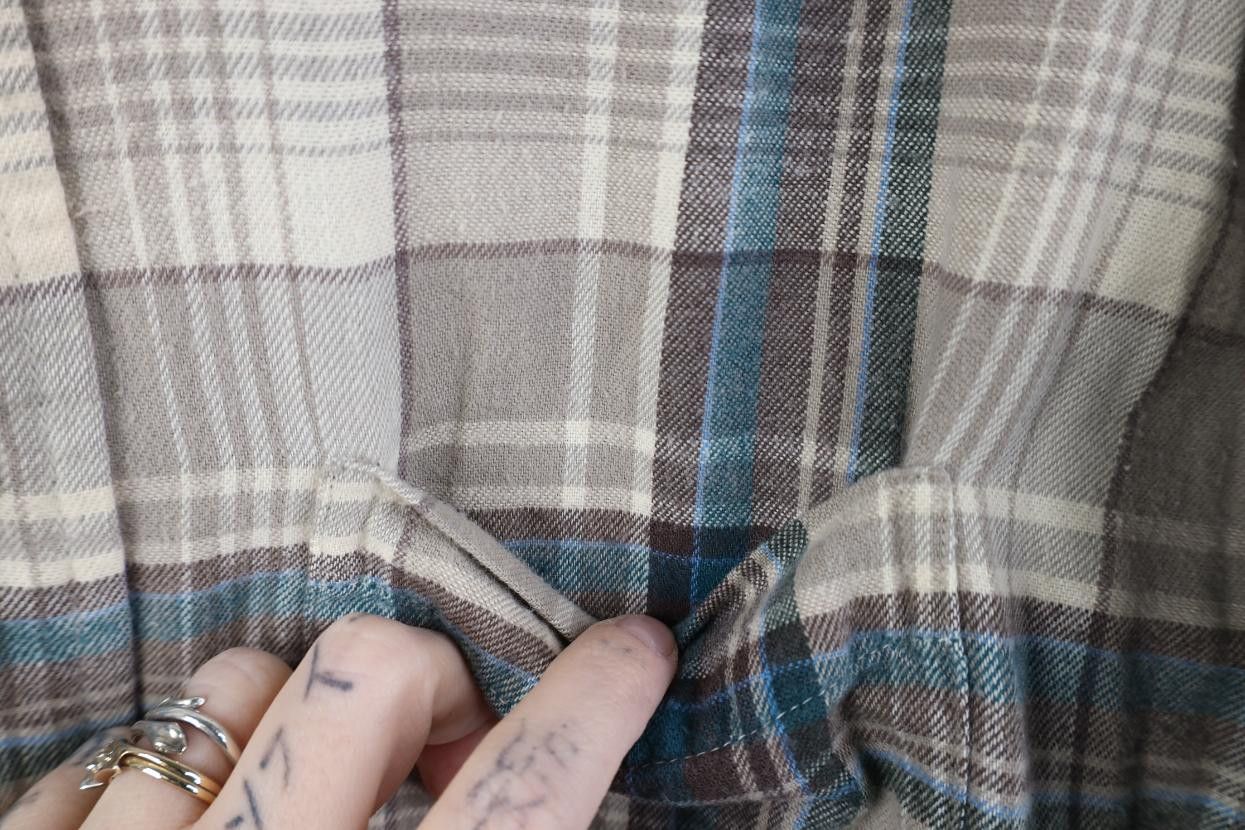 L.L. Bean Vintage 90s LL Bean Flannel Collared Button Down Shirt Plaid Size US L / EU 52-54 / 3 - 5 Thumbnail