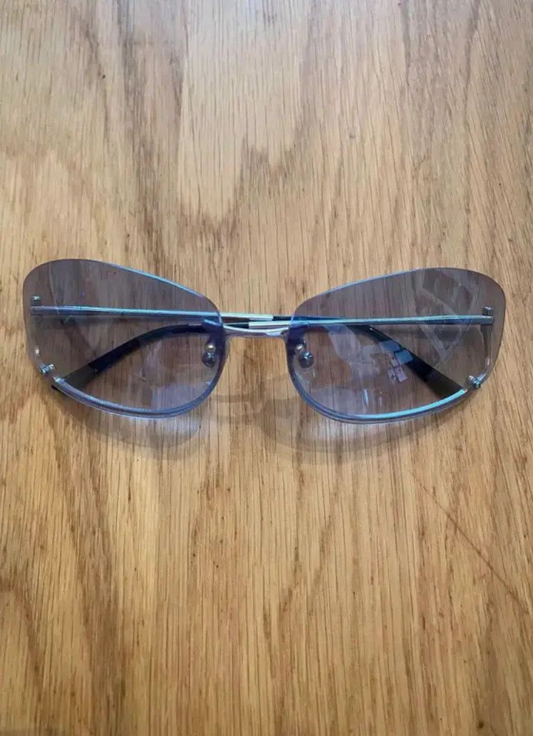 Prada × Vintage PRADA Sunglasses Rimless Sport Metal Frame Shield Wrap Size ONE SIZE - 1 Thumbnail