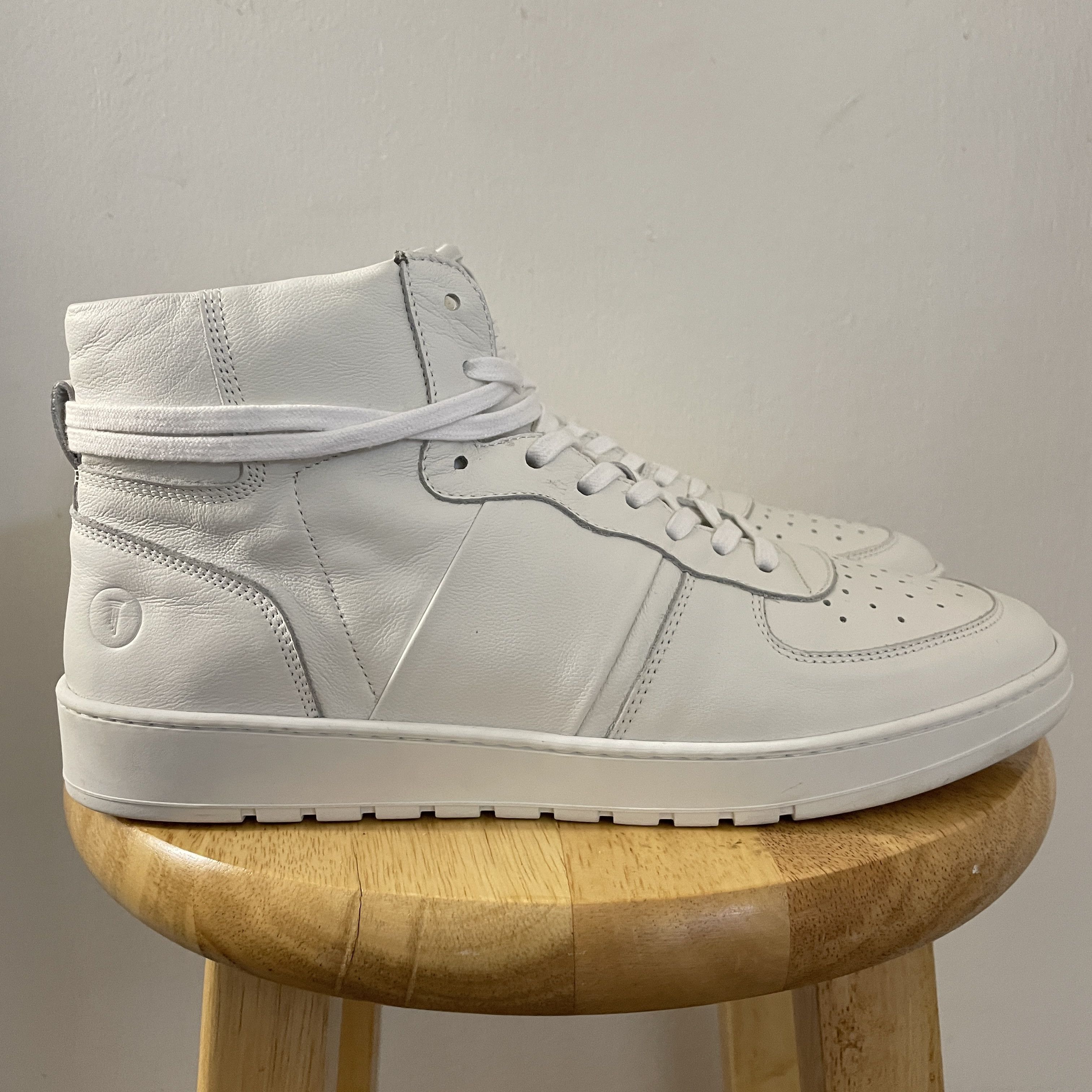 Collegium Collegium Pillar Destroyer Hi-Top Sneaker White Leather Size US 9 / EU 42 - 2 Thumbnail