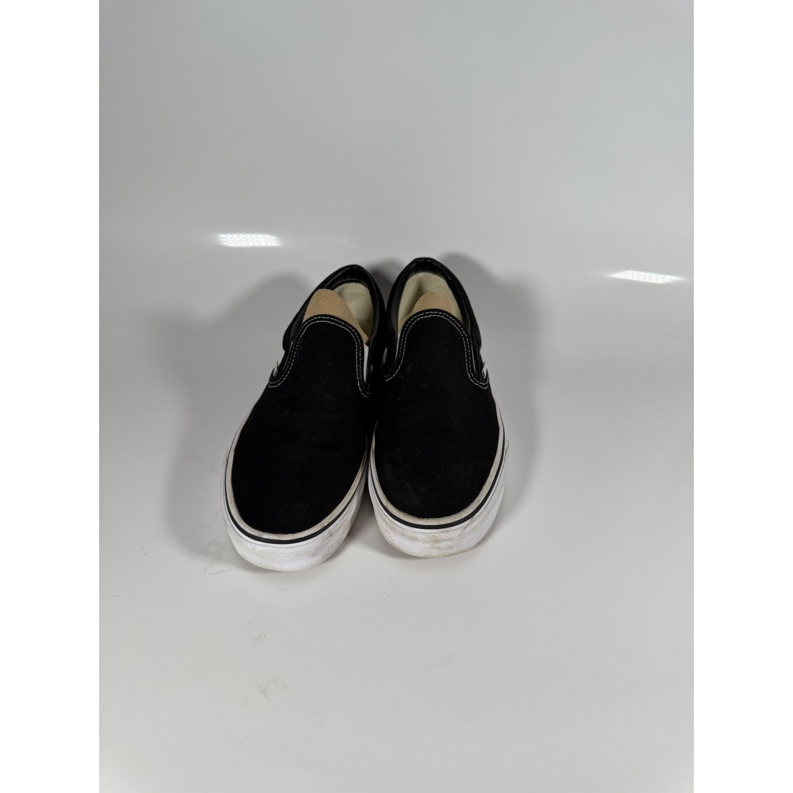Vans Vans Classic Slip-On Black Canvas Skate Shoes Women’s Size 8 Size US 8 / IT 38 - 2 Thumbnail